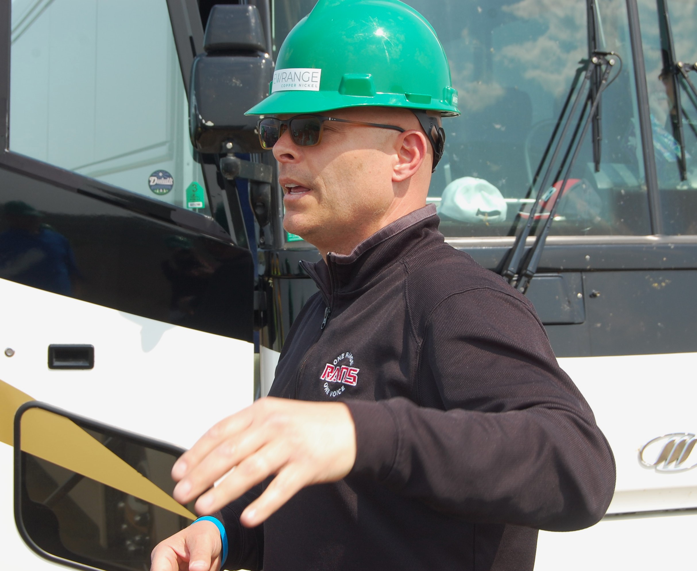 Minnesota legislator Dave Lislegard speaks during a tour of the proposed NorthMet mine in northern Minnesota, US