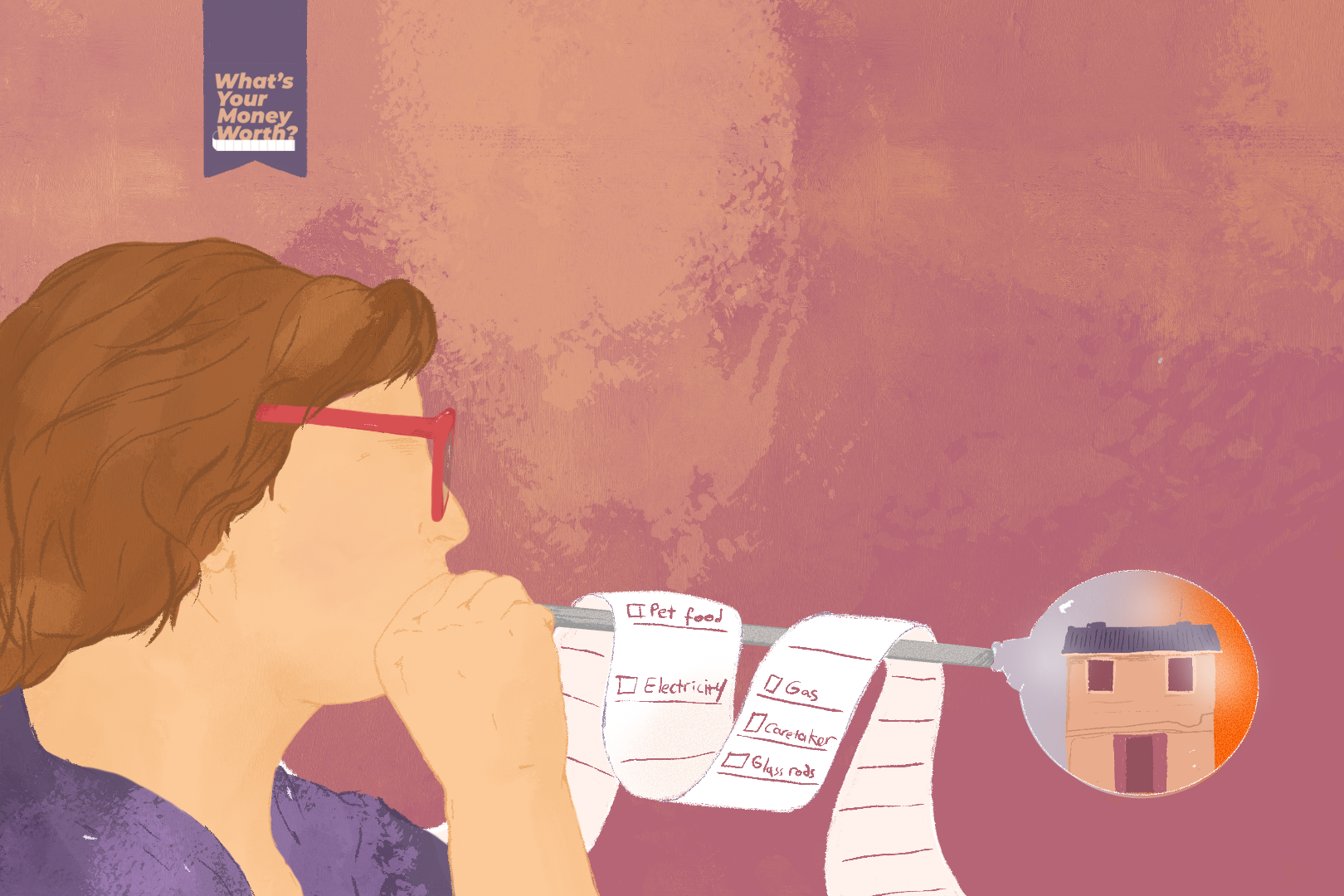 An illustration of a woman blowing glass