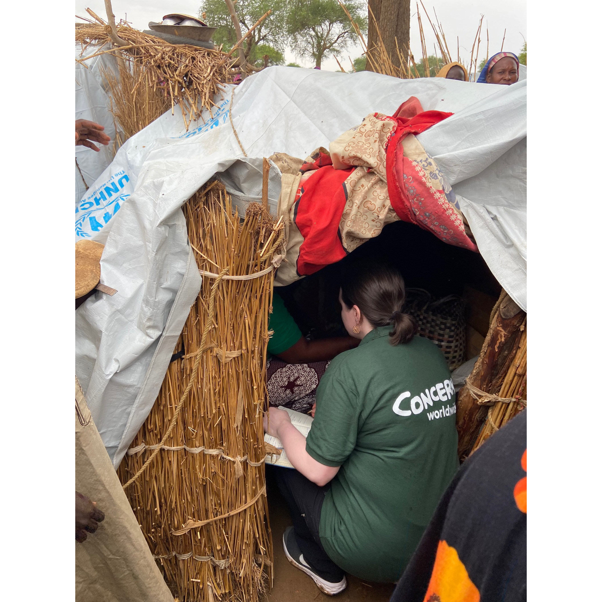 Reka Sztopa, Regional Director for West Africa & Sahel Region for Concern Worldwide, at the refugee camp in Chad