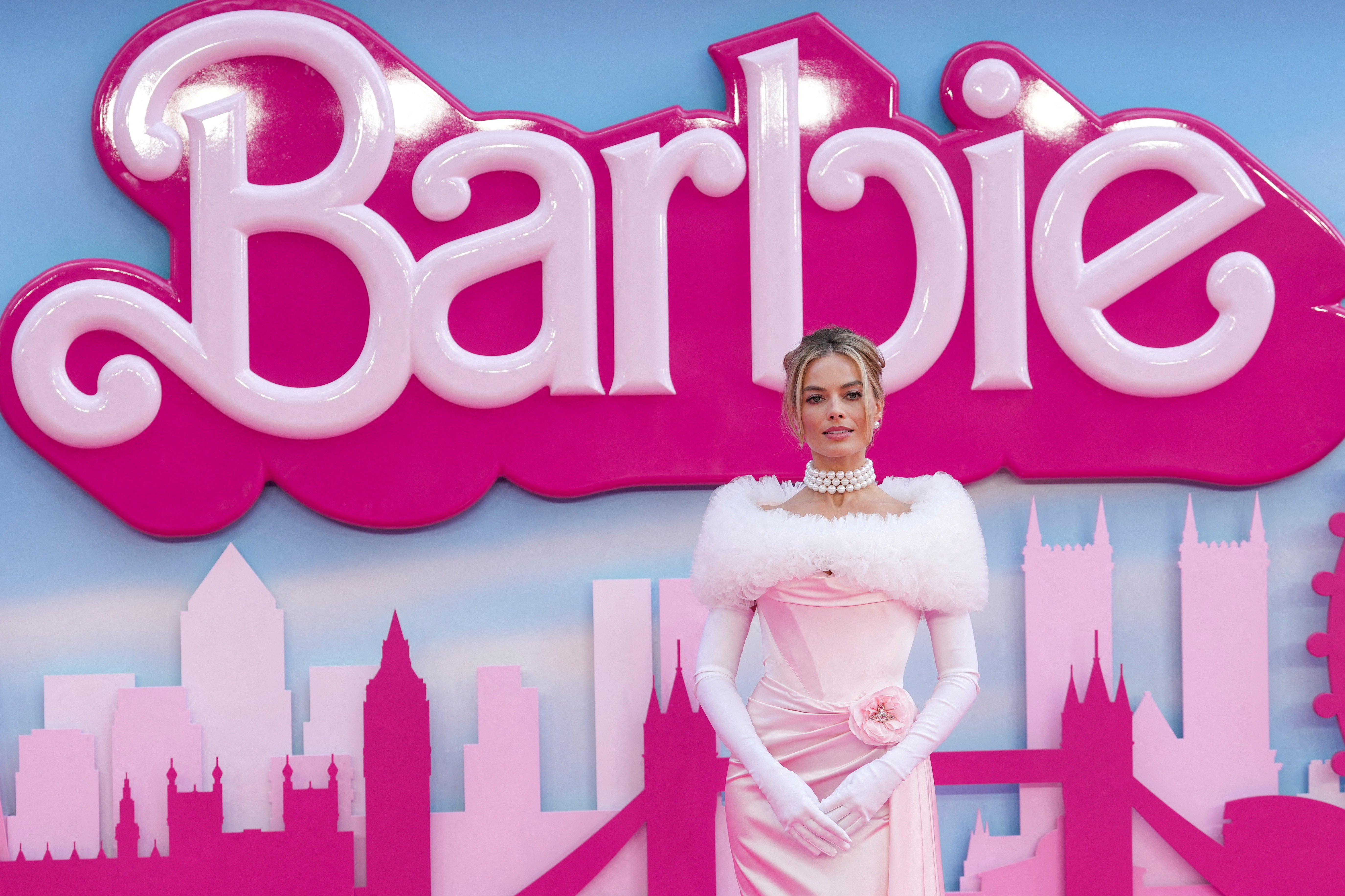 Margot Robbie attends the European premiere of "Barbie" in London, Britain July 12, 2023.