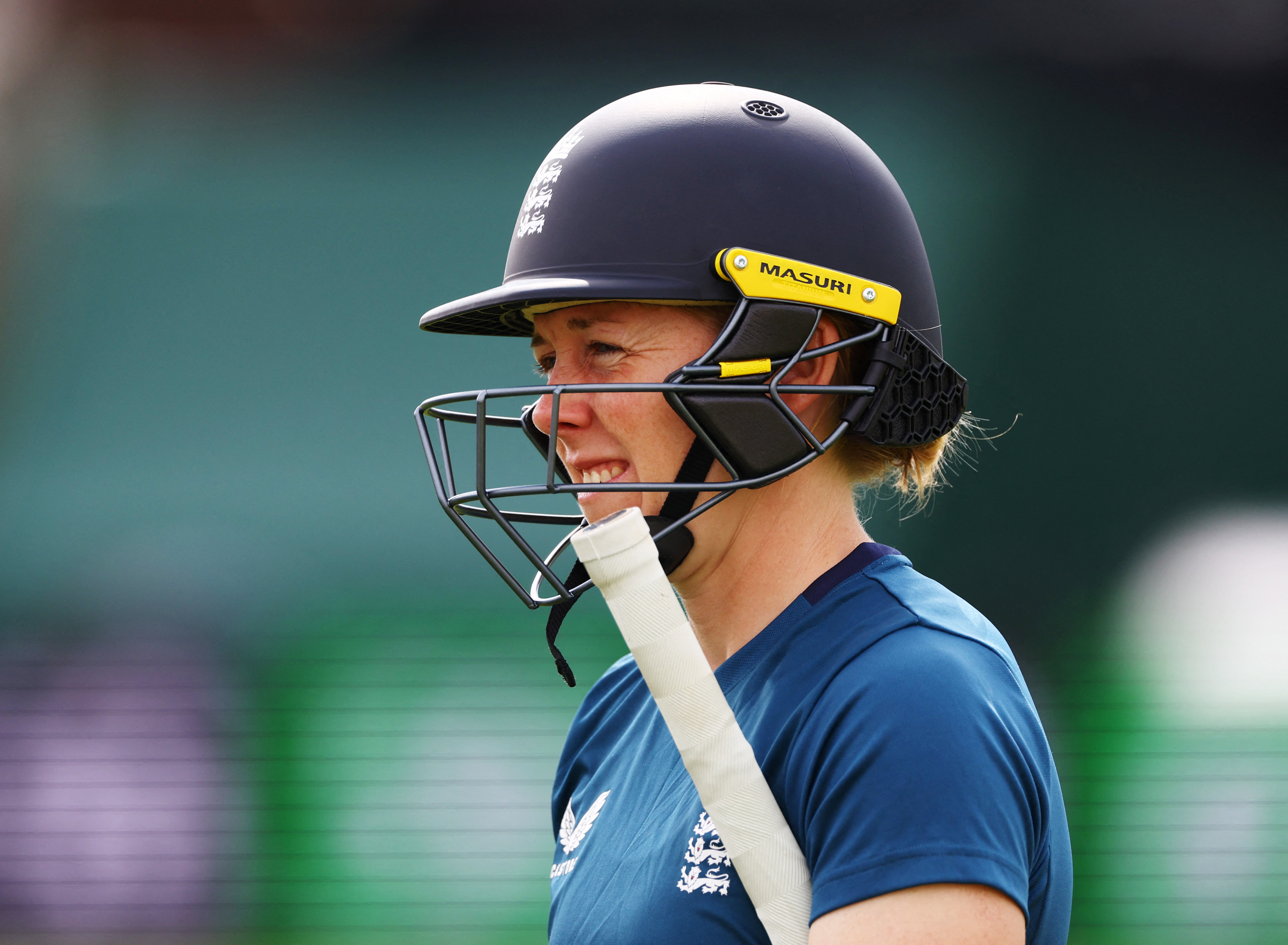 England's Heather Knight during practice