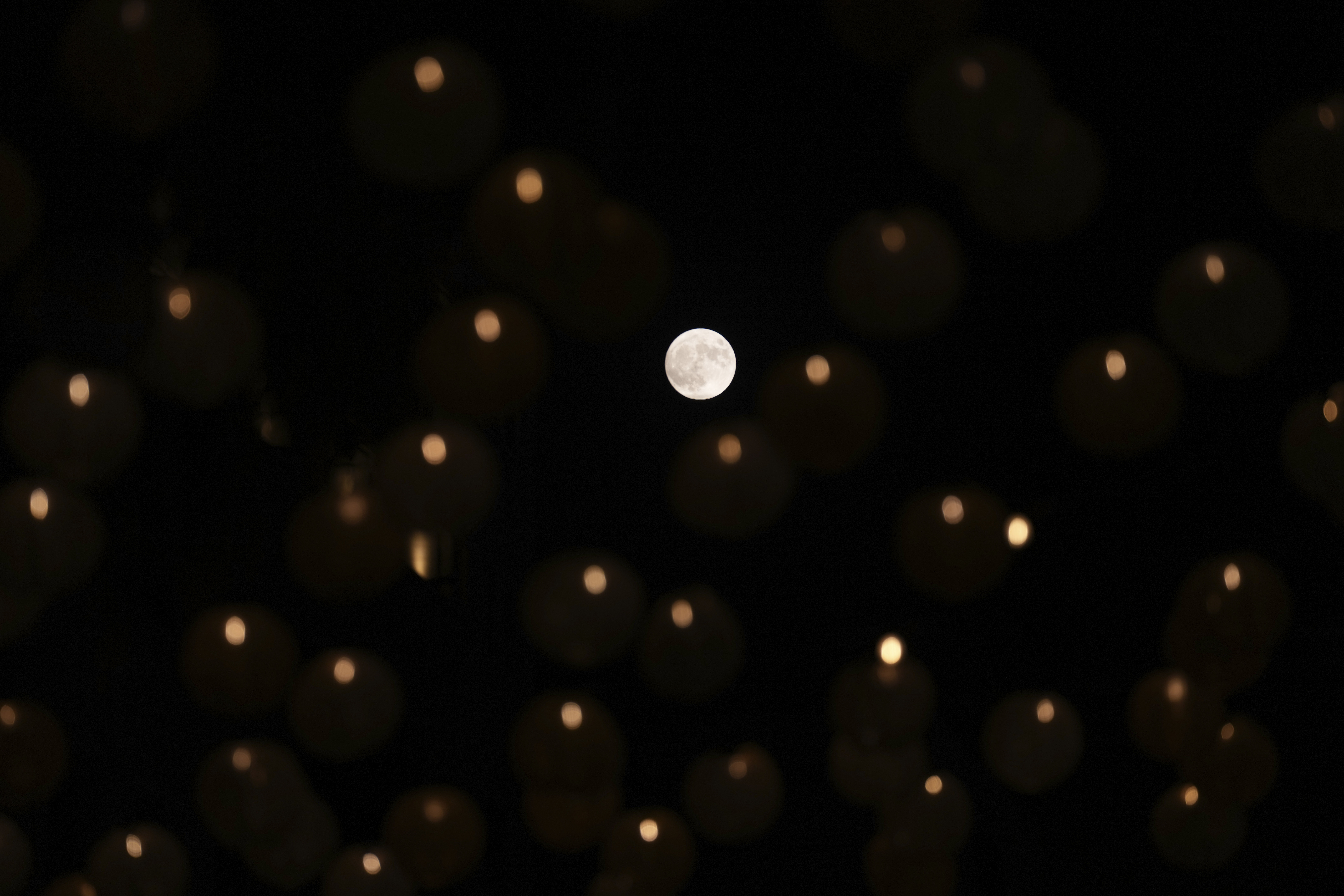 The supermoon rises in the sky of Gaza City