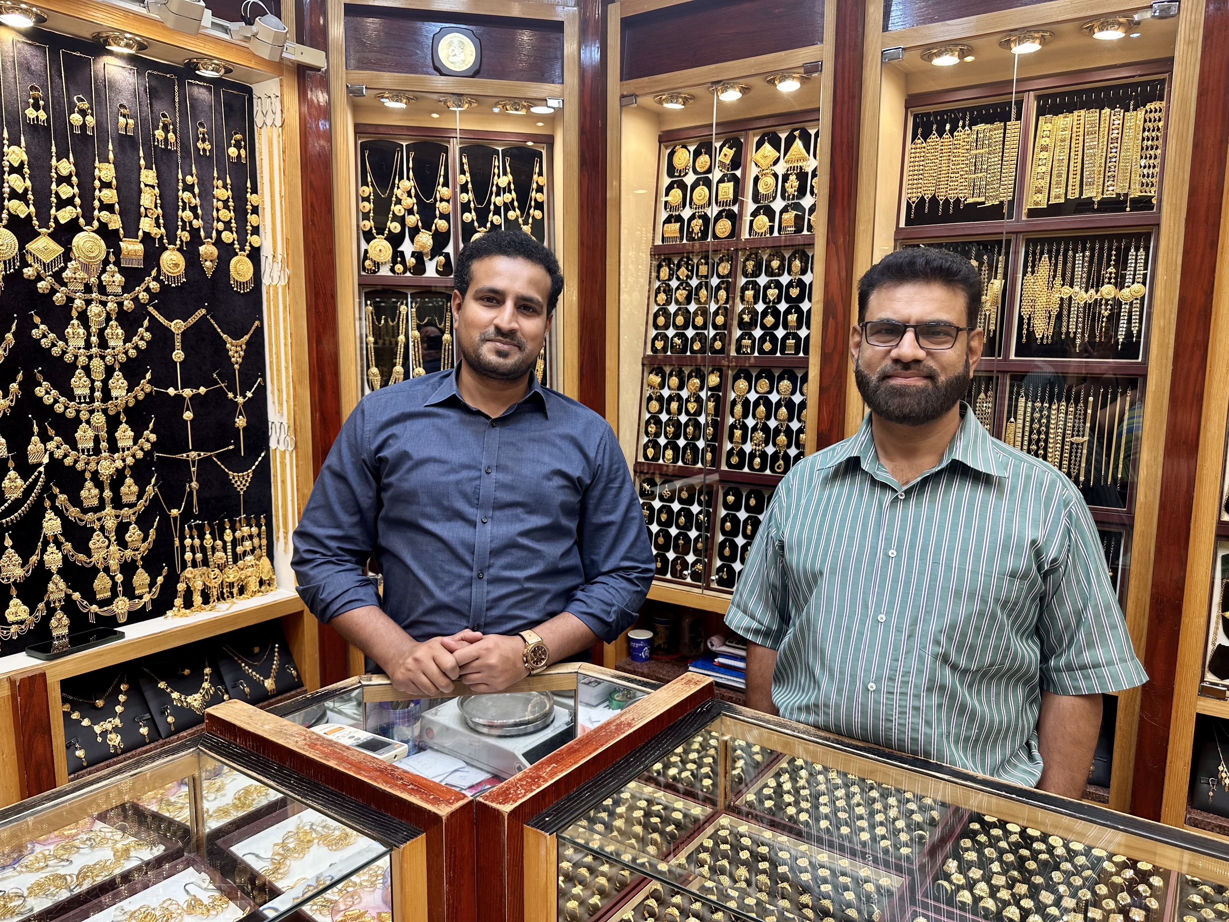 Afaq with his colleague Abdul Rehman, who also hails from Pakistan 