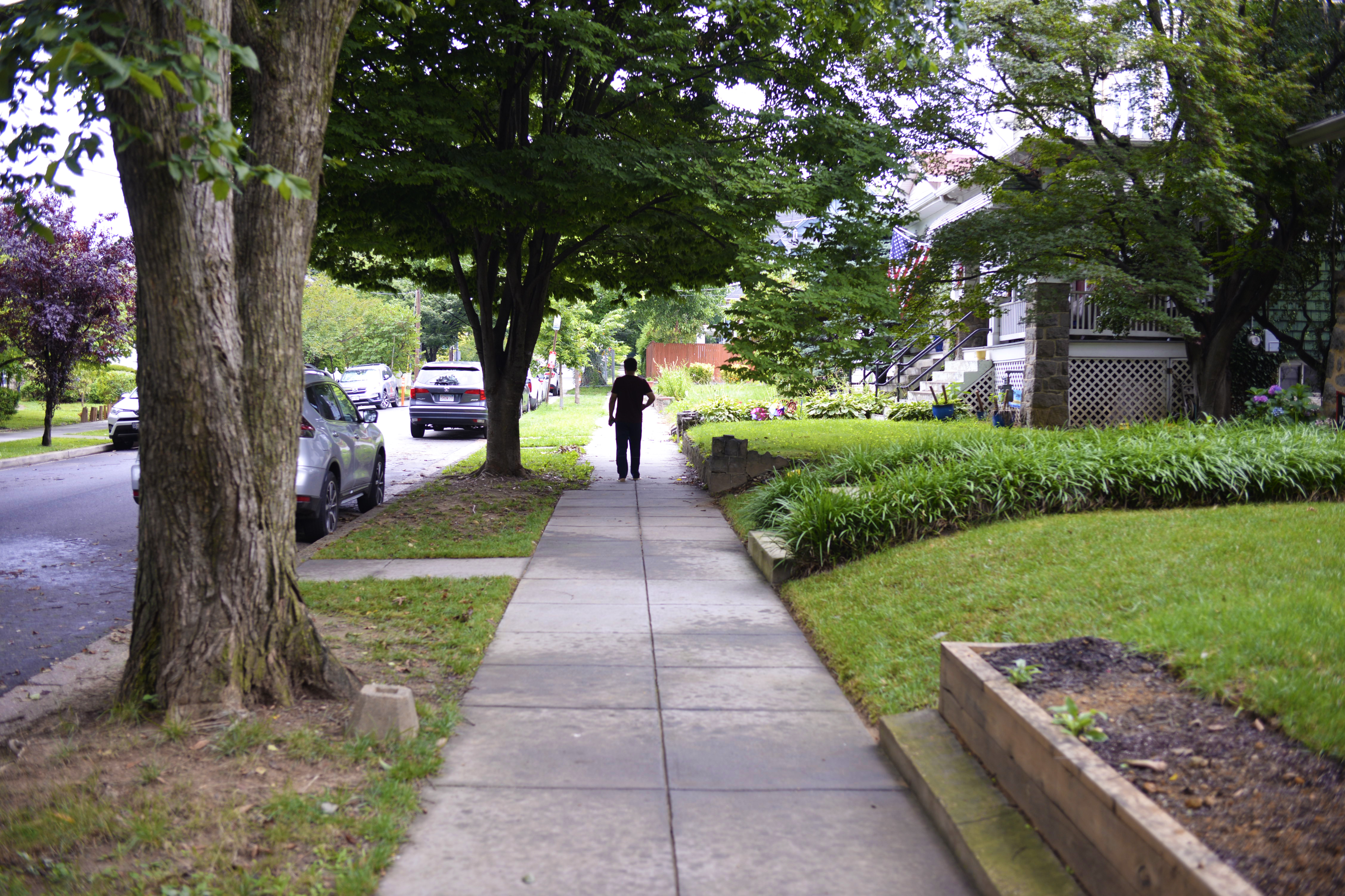 Yasin is seen on a street in Washington, DC