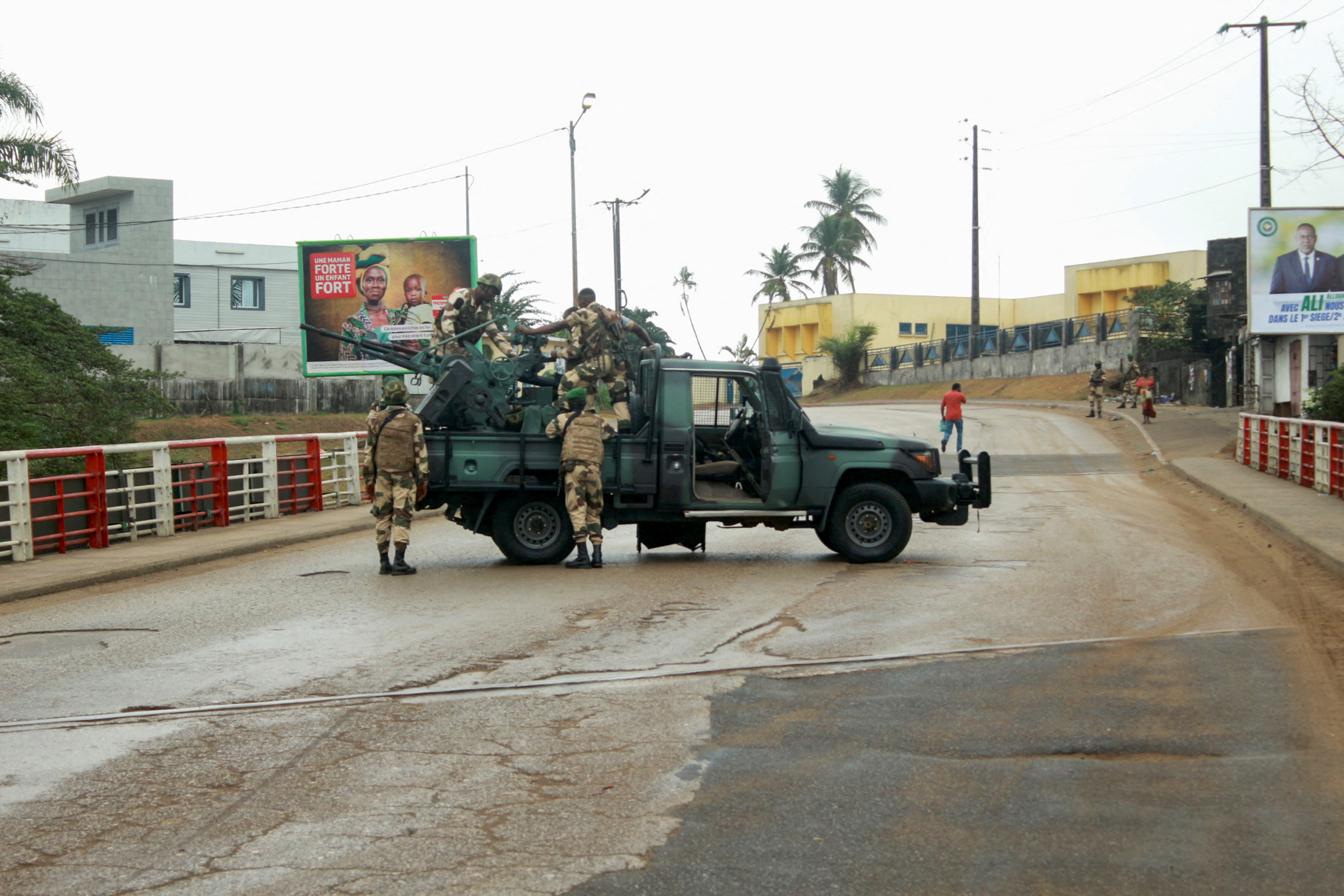 Soldiers of the Republican Guard in Gabon