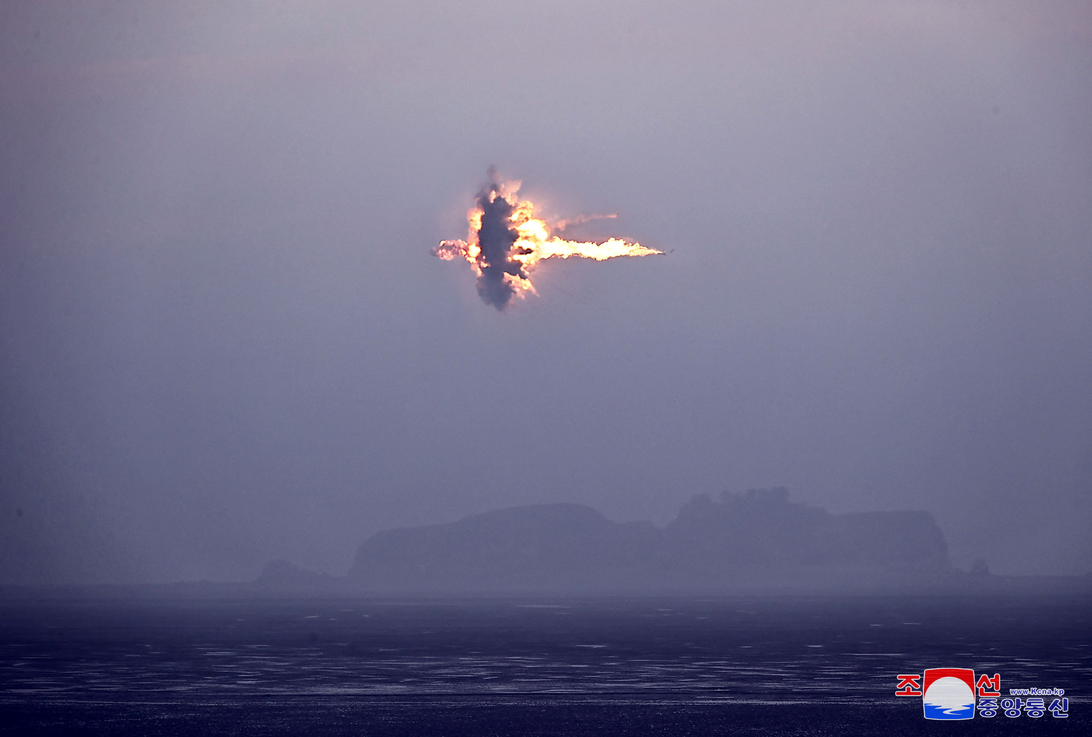 General view of a simulated "tactical nuclear attack" drill at an undisclosed location in North Korea in this picture released by North Korea's Korean Central News Agency