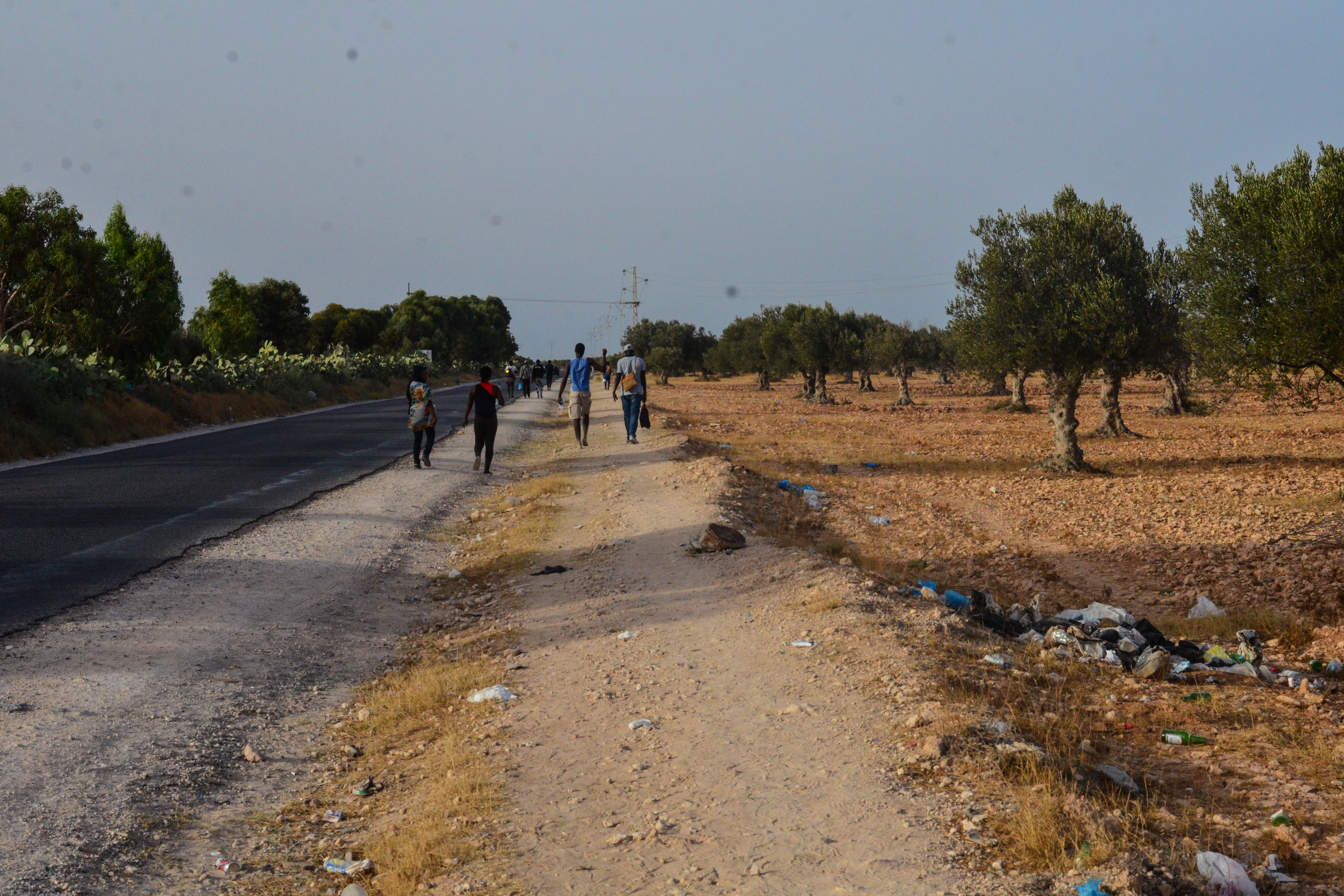 Black refugees fleeing Sfax
