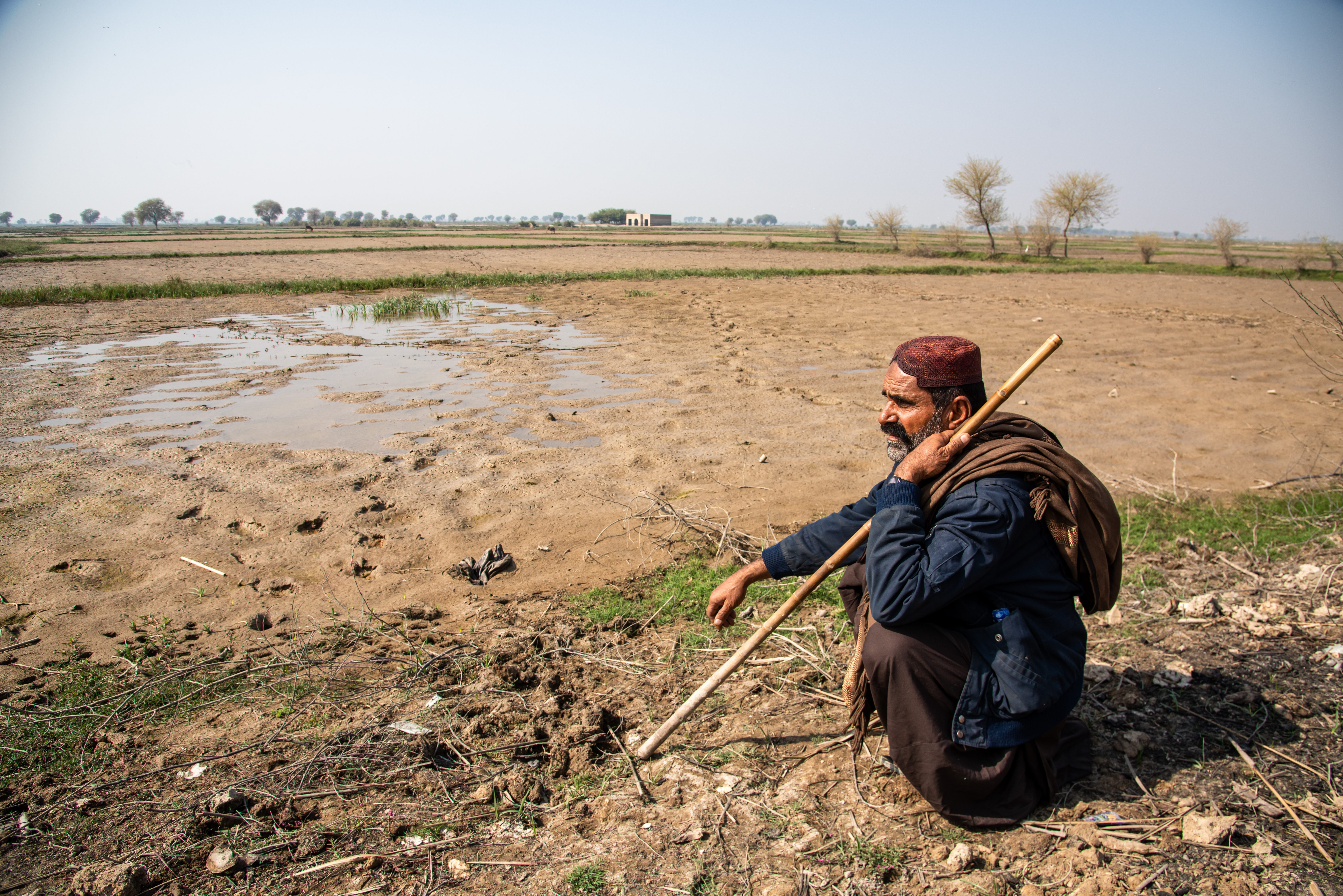 "As a father of eight, it's my duty to provide for my family, but I find myself powerless in the wake of these floods. If another flood comes next year, all our hard work to rebuild will go to waste," Ali Bux reflects sadly as he witnesses his once fertile land crumbling.
