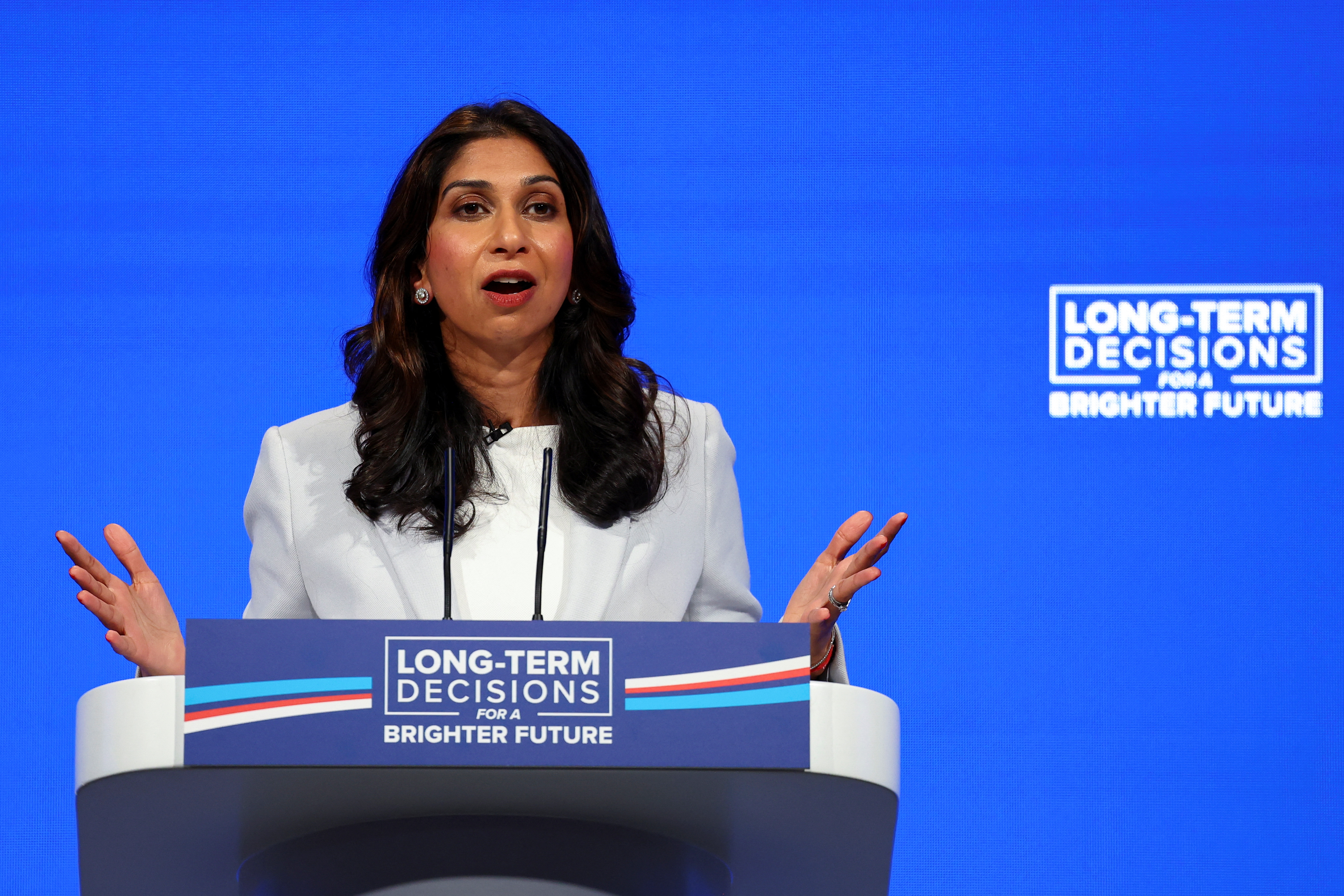 Britain's Home Secretary Suella Braverman