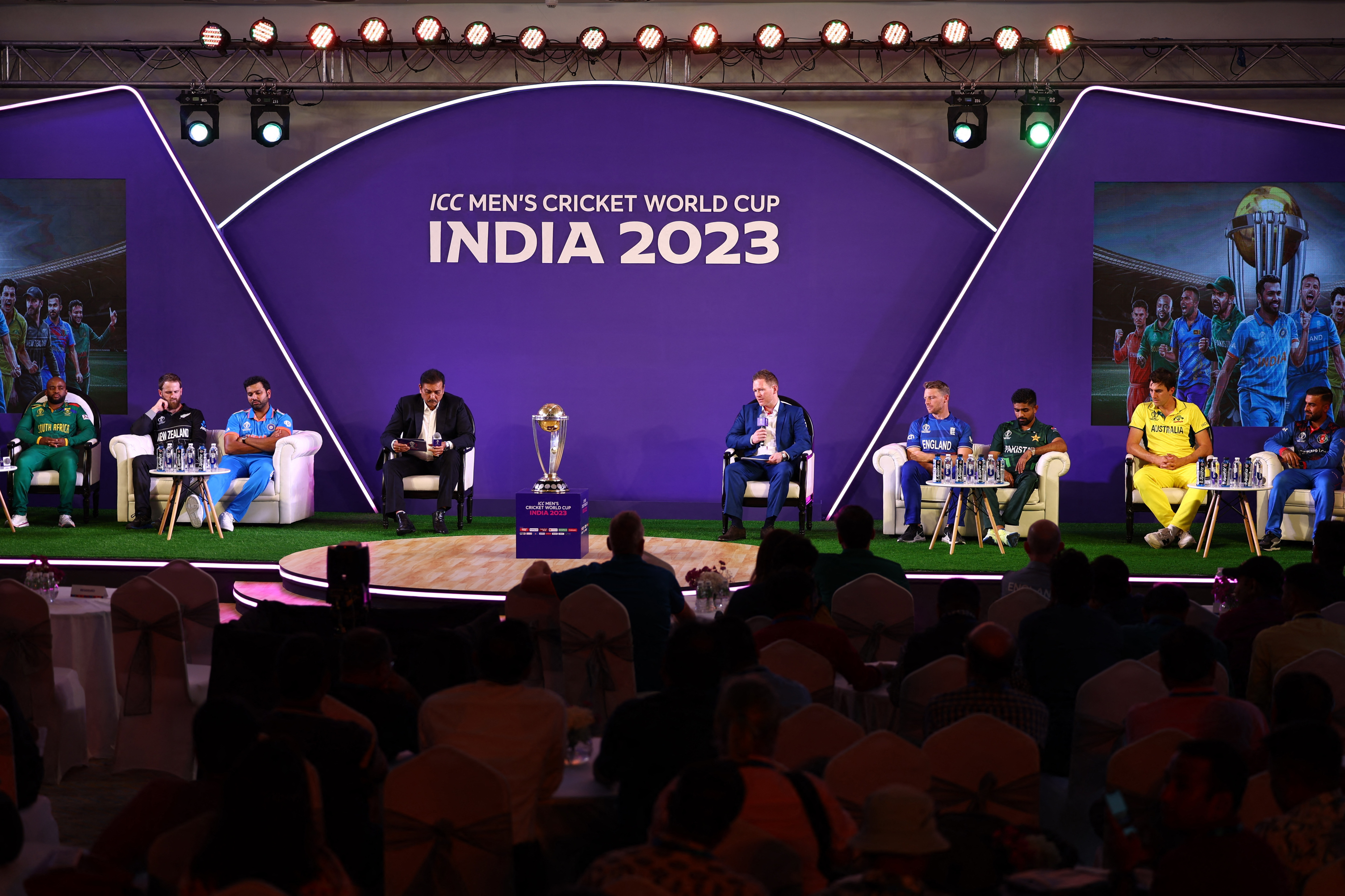 Cricket - ICC Cricket World Cup 2023 - Captain's Day - Narendra Modi Stadium, Ahmedabad, India - October 4, 2023 General view during the captain's day REUTERS/Andrew Boyers