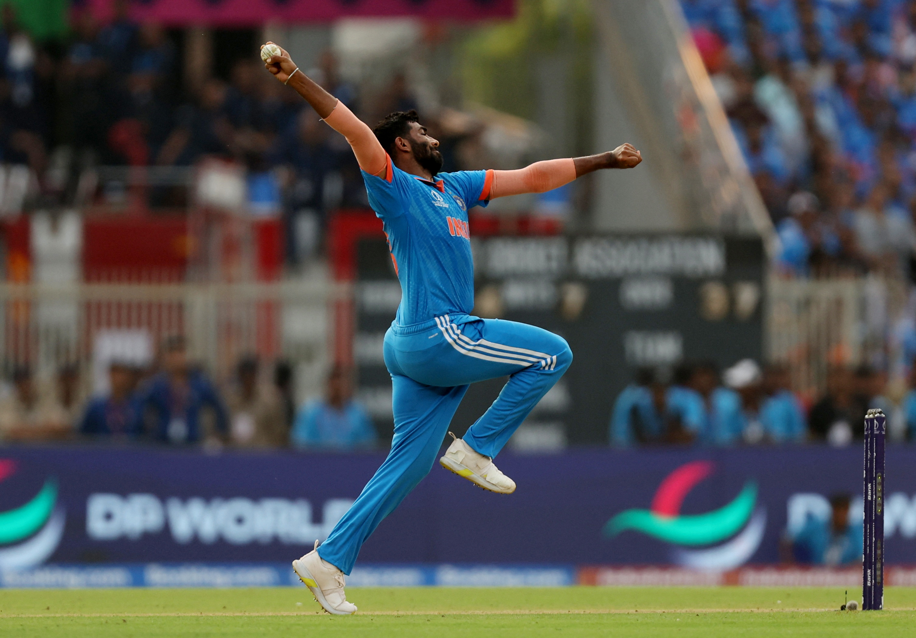 India's Jasprit Bumrah in action