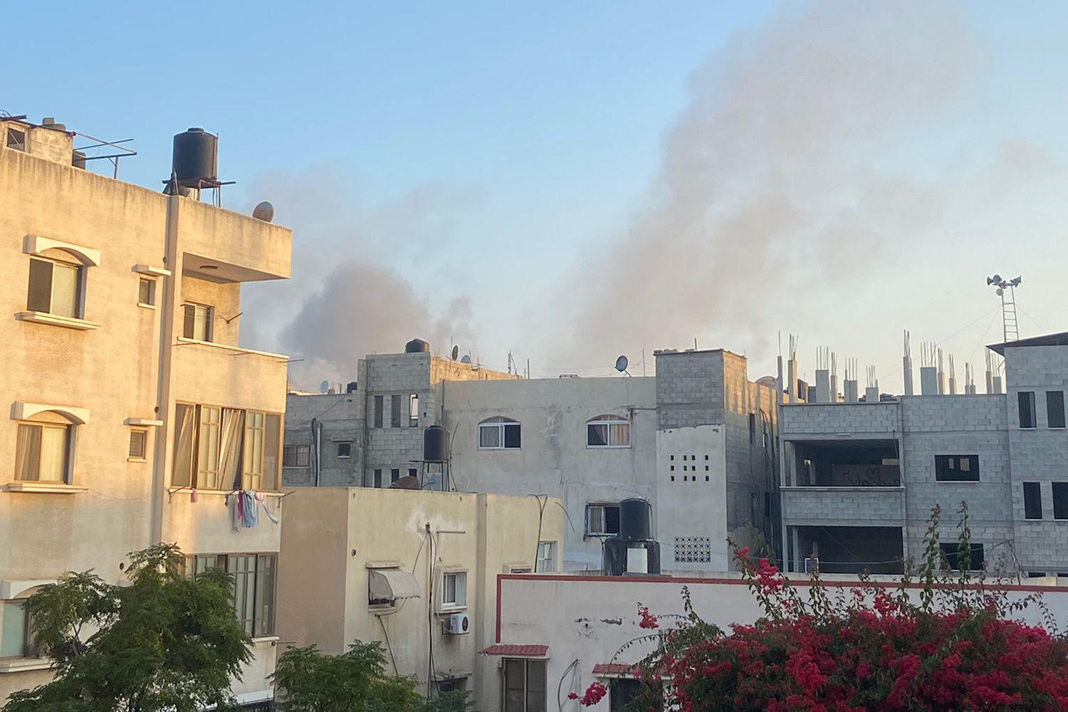 a massive explosion hit, then a second, then the third.