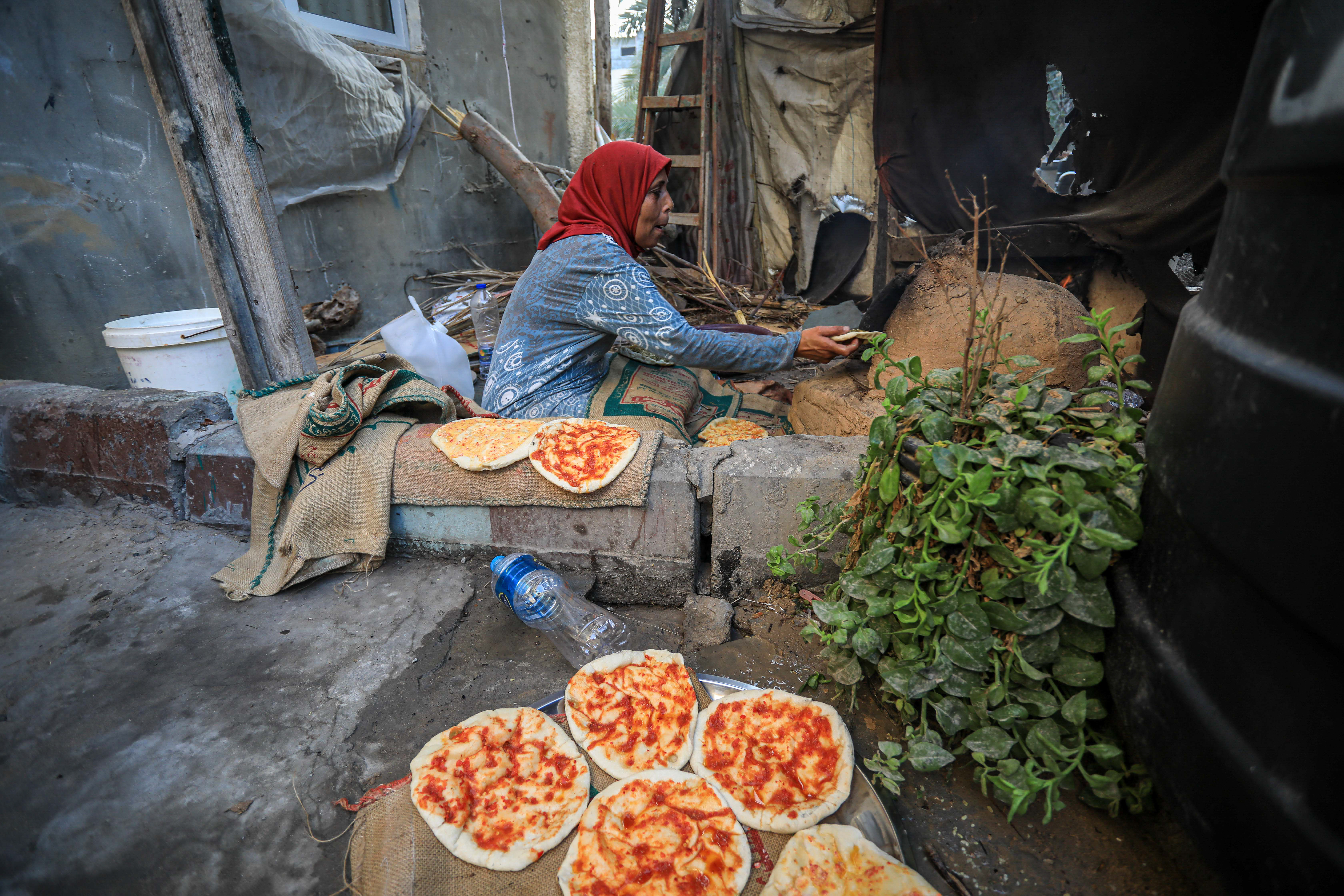 Traditional ovens made by Palestinian woman