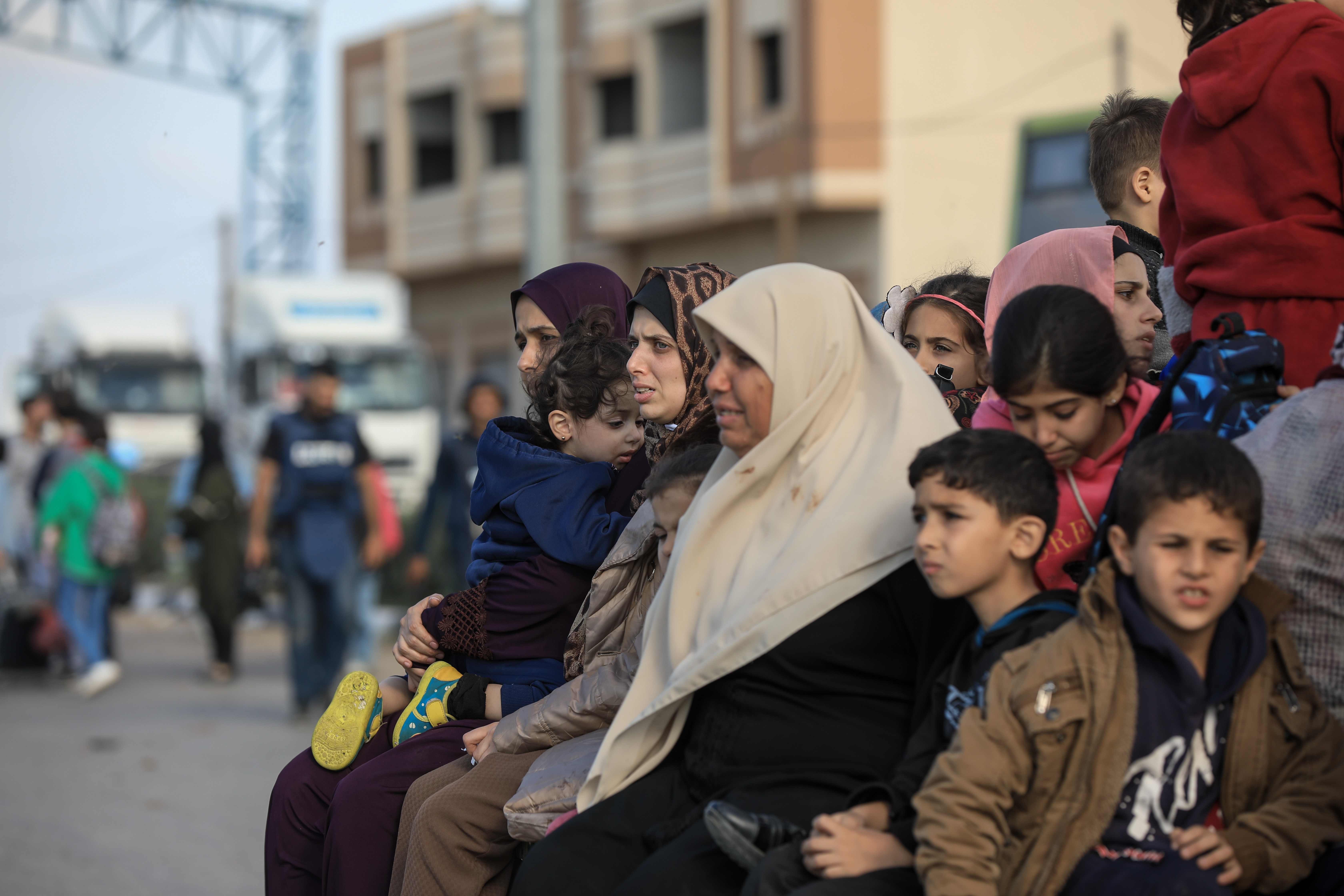 Palestinians gave been forced to leave Gaza City and Northern Gaza, making their way to the central region of the coastal territory