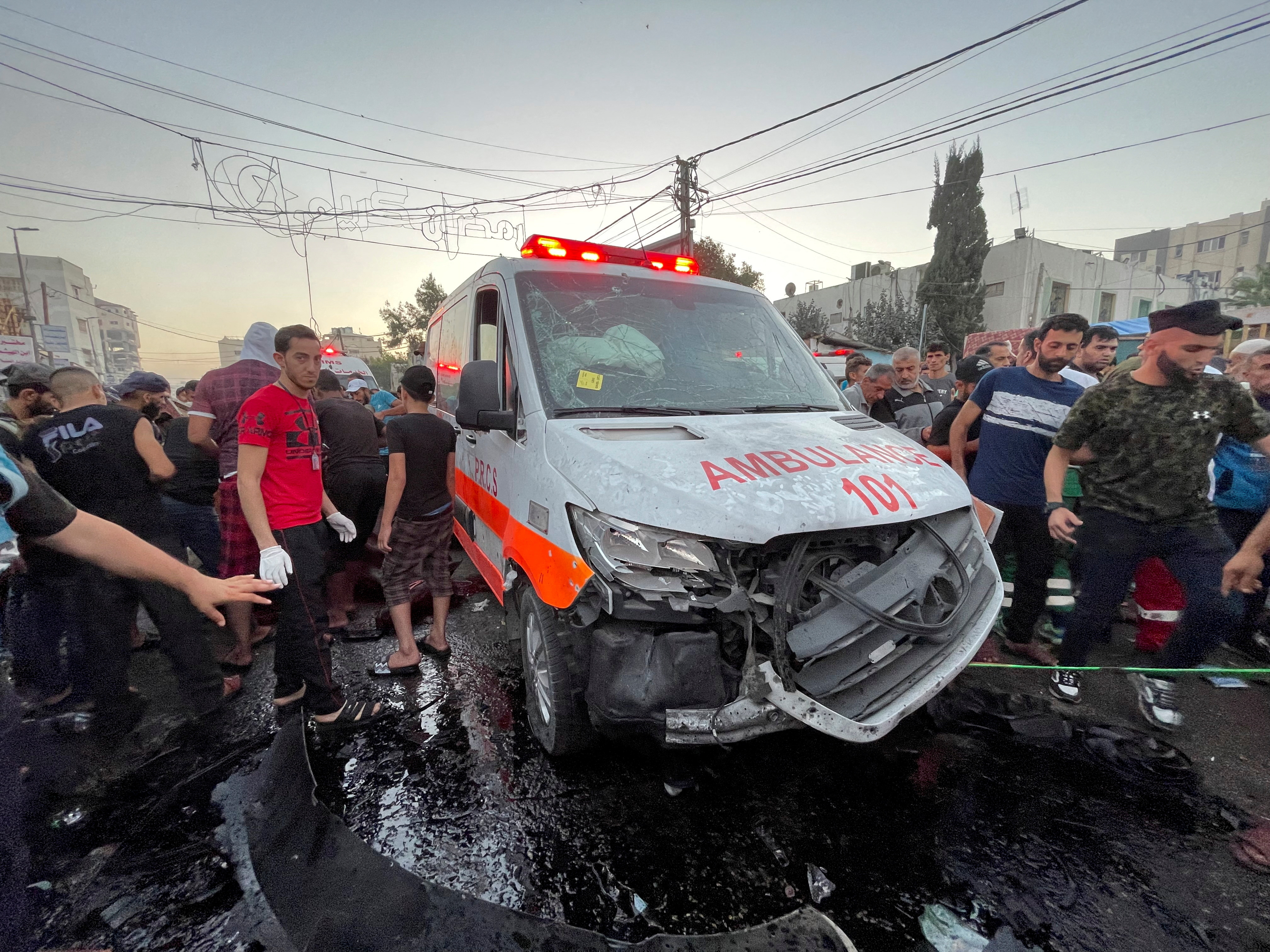 An ambulance in Gaza
