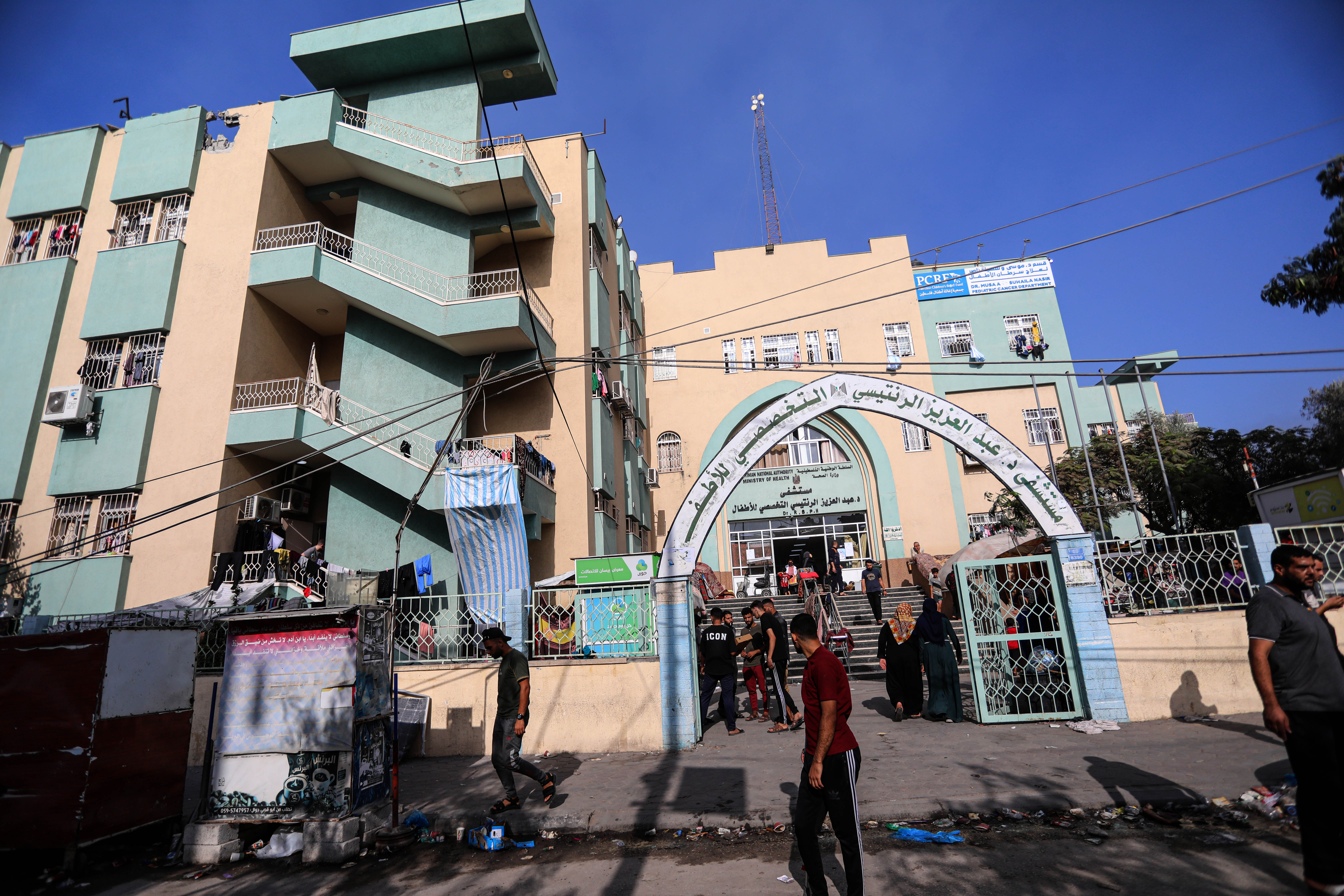 Israeli targeting of the Nassr Medical complex in Gaza city