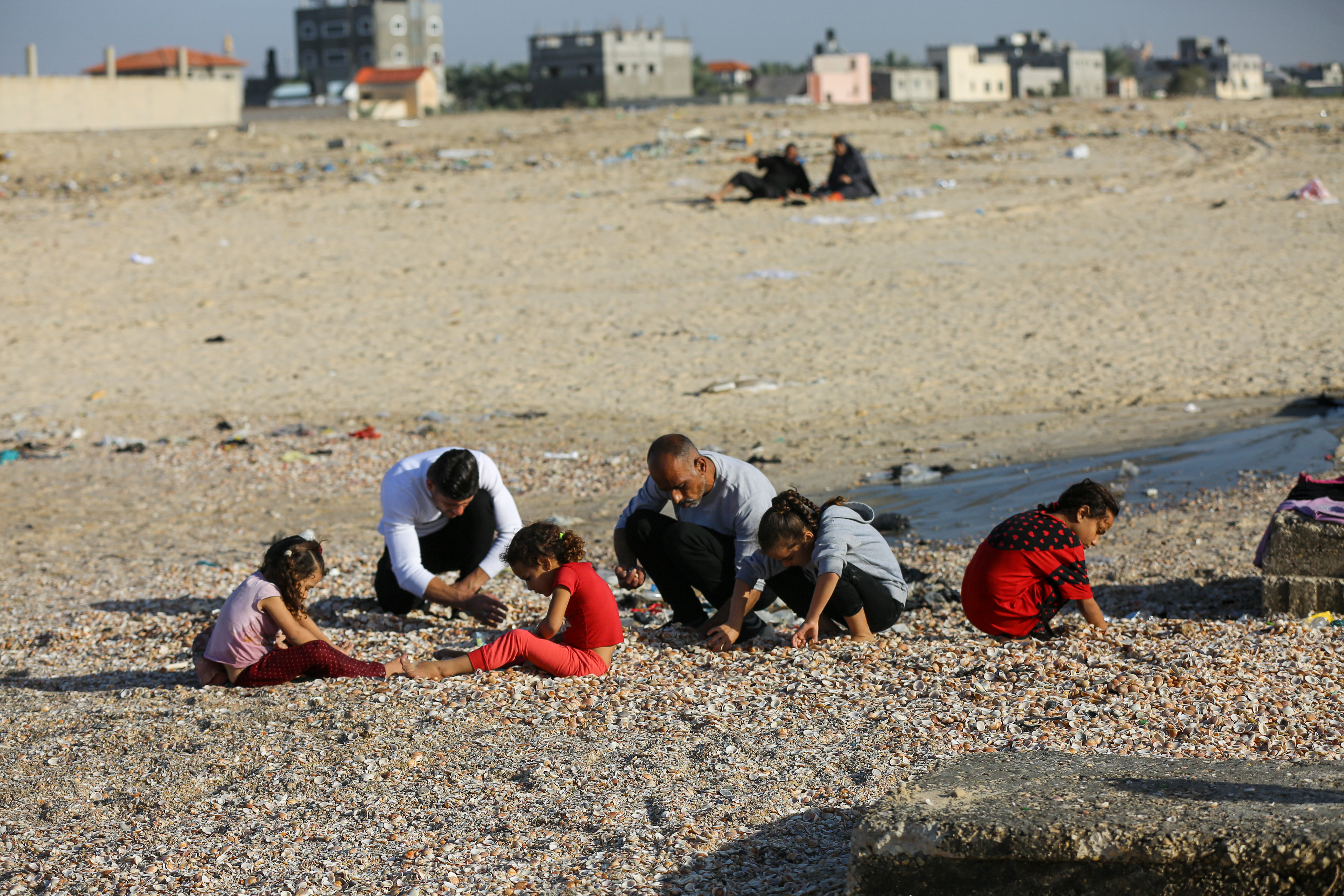 Palestinians at the beach