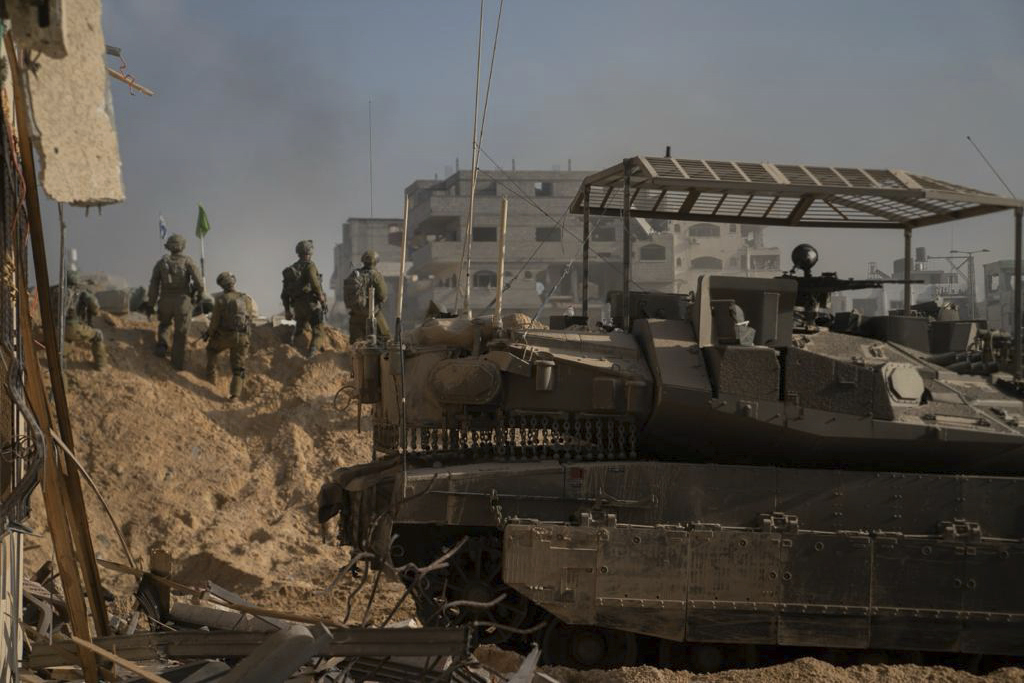 In this photo released by the Israeli military on Sunday, Nov. 5, 2023, shows ground operation inside the Gaza Strip