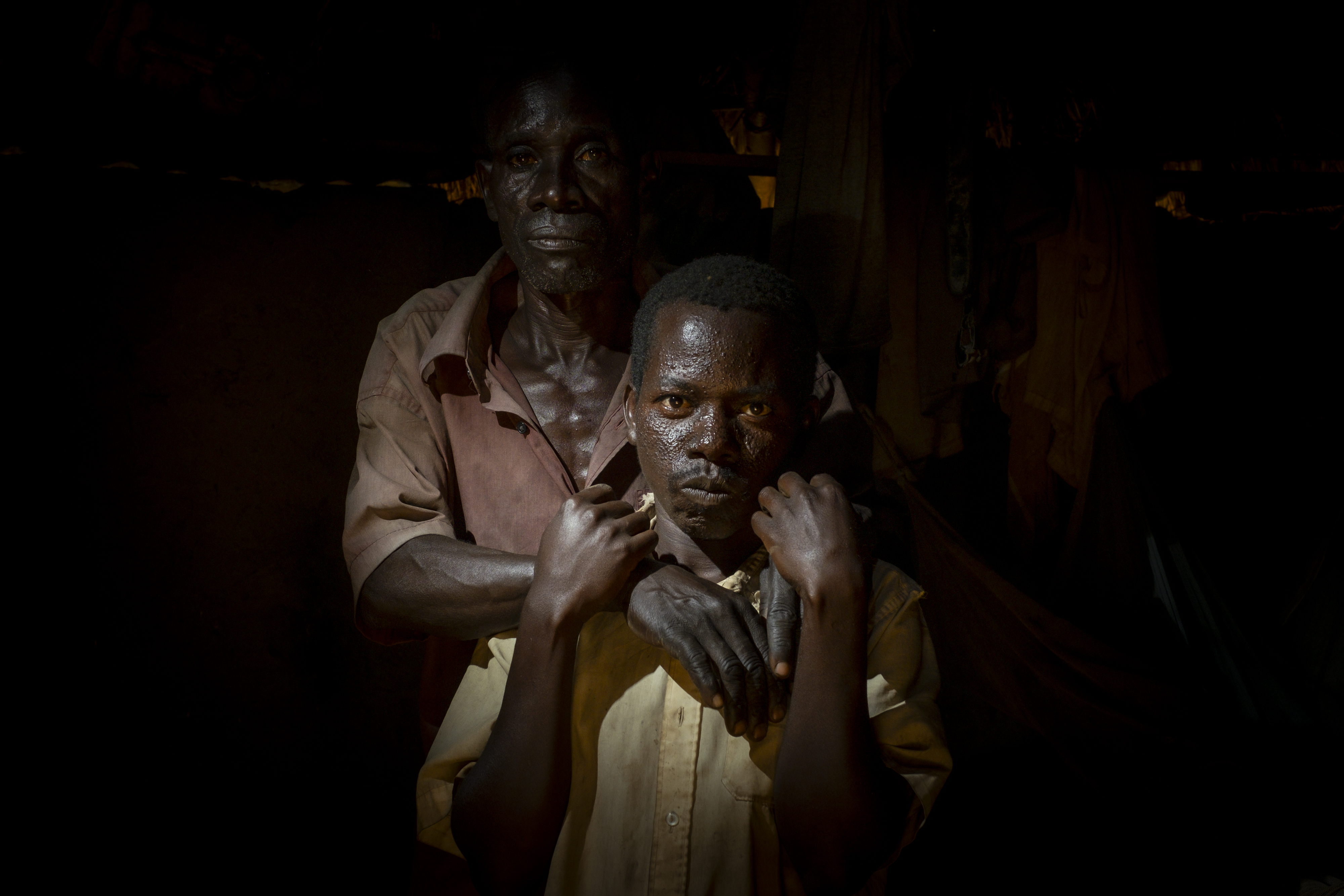 Sam Otelai and his father Moses Otelai