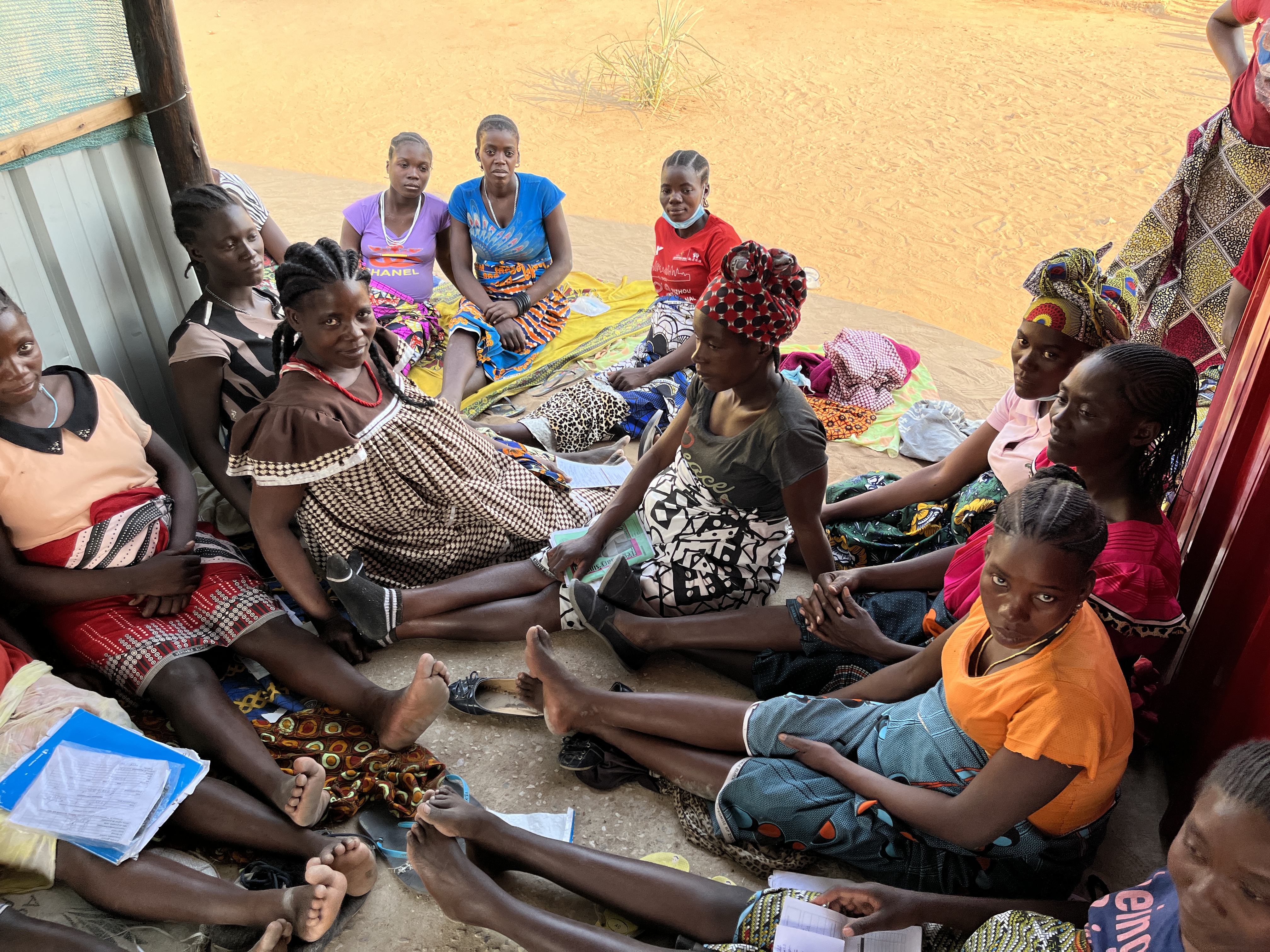Several pregnant women from rural areas of Cunene waiting to be admitted for a neonatal consultation 