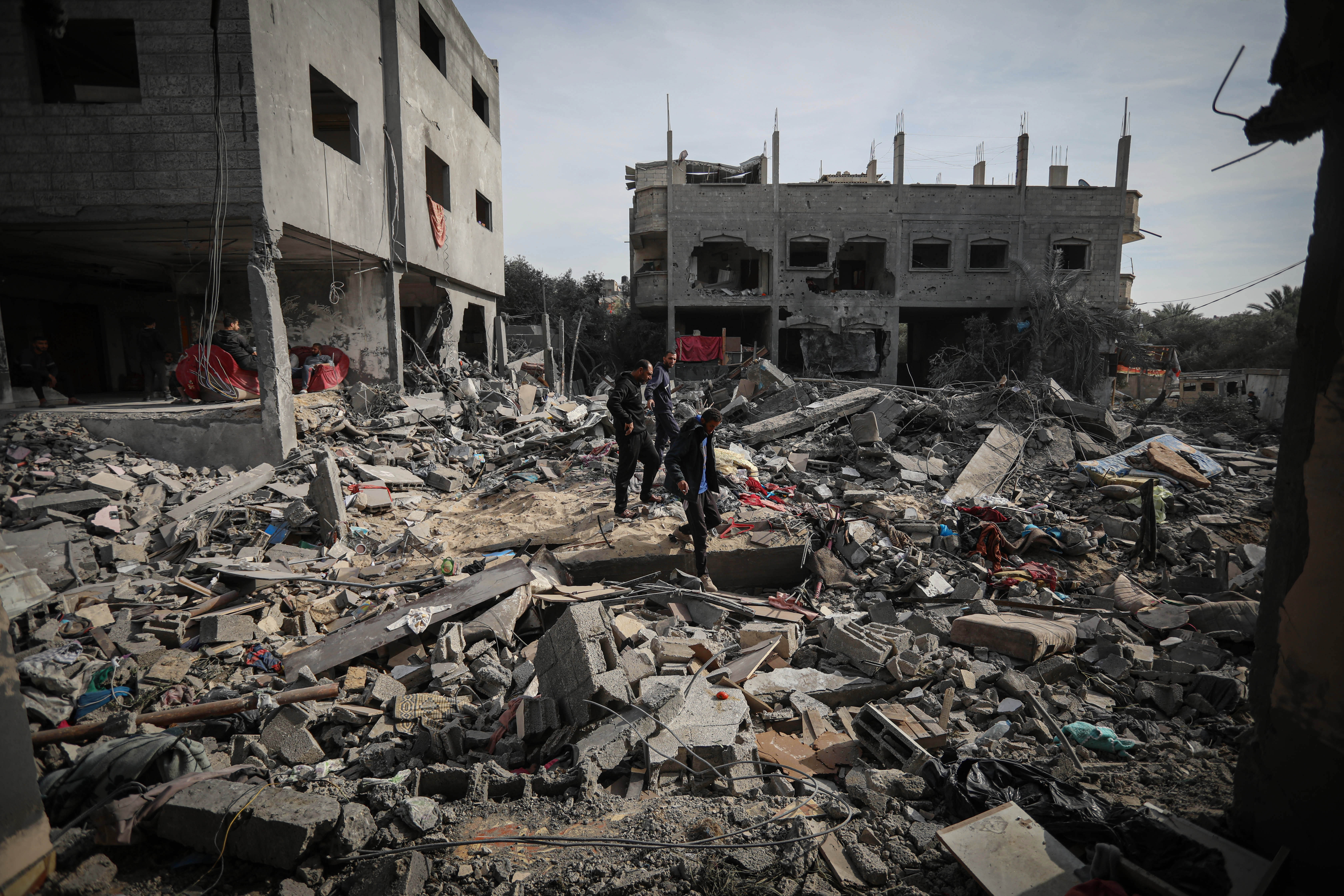 Israeli attack on a residential home in al-Zuwaydeh, central Gaza Strip
