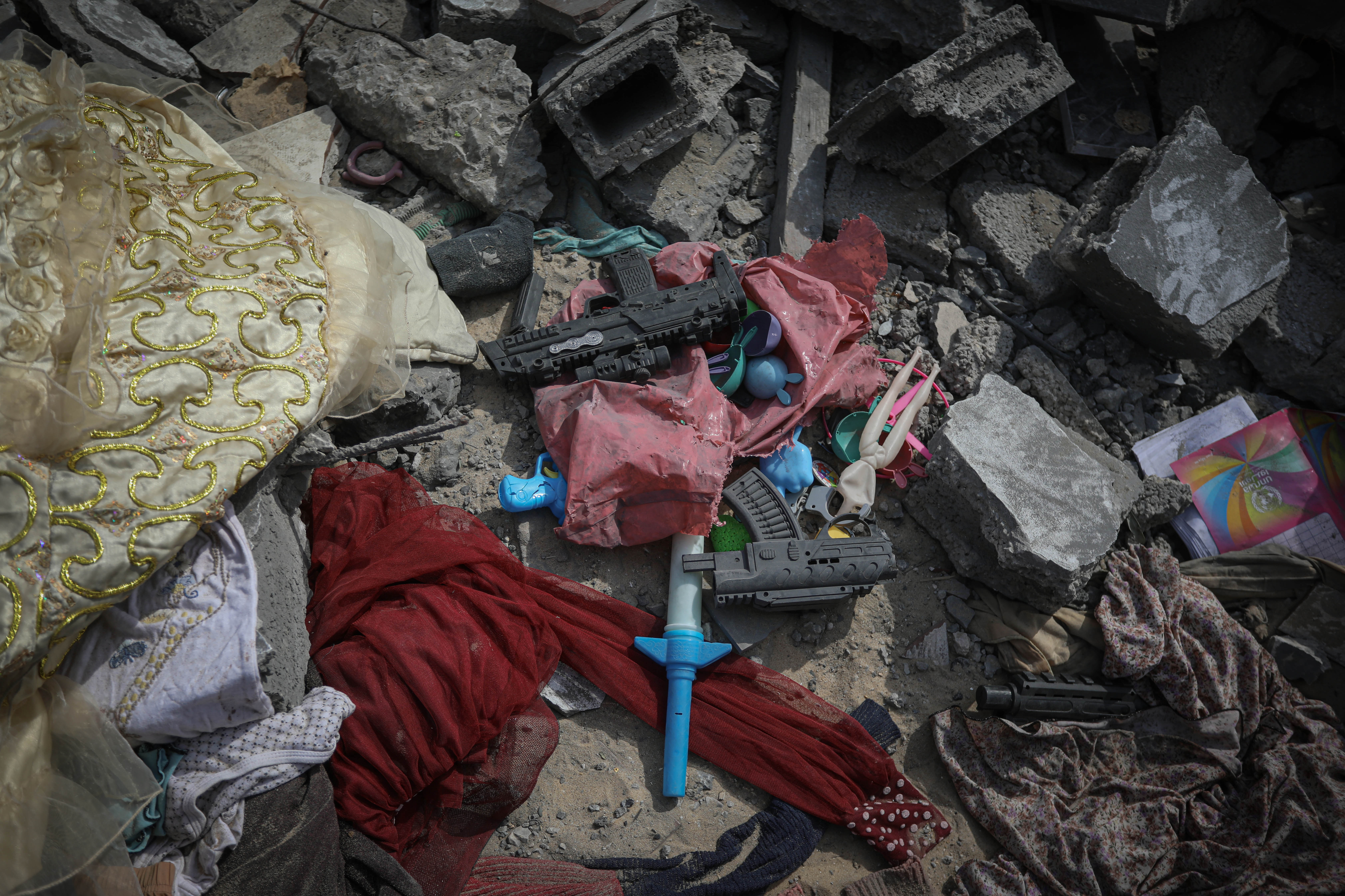 Israeli attack on a residential home in al-Zuwaydeh, central Gaza Strip