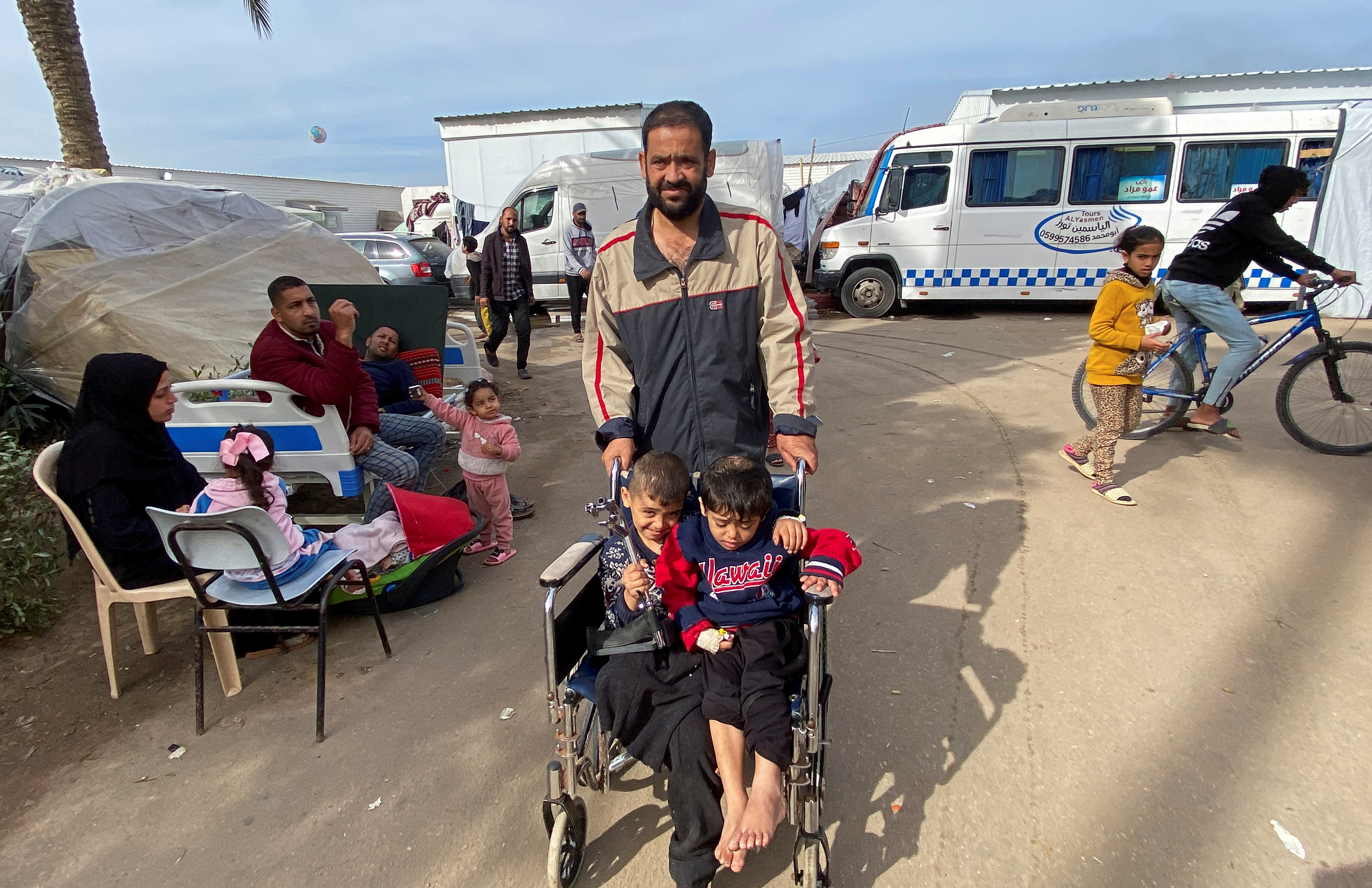 Mosab al-Kahlout, a Palestinian man whose wife and daughter were killed when their home in the Jabalia refugee camp