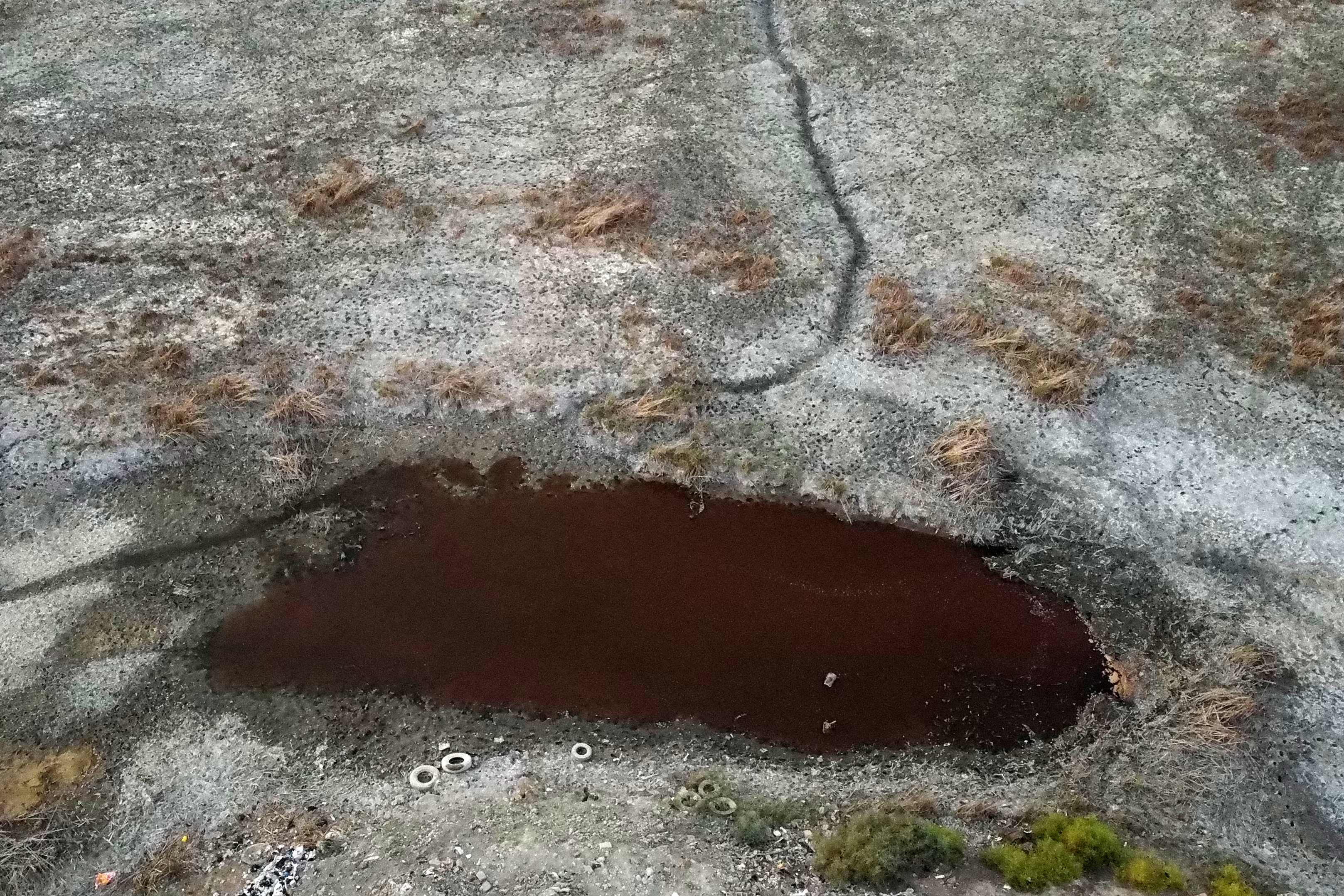 This aerial view shows a drying marsh in Chibayish in Iraq's southern Dhi Qar province.