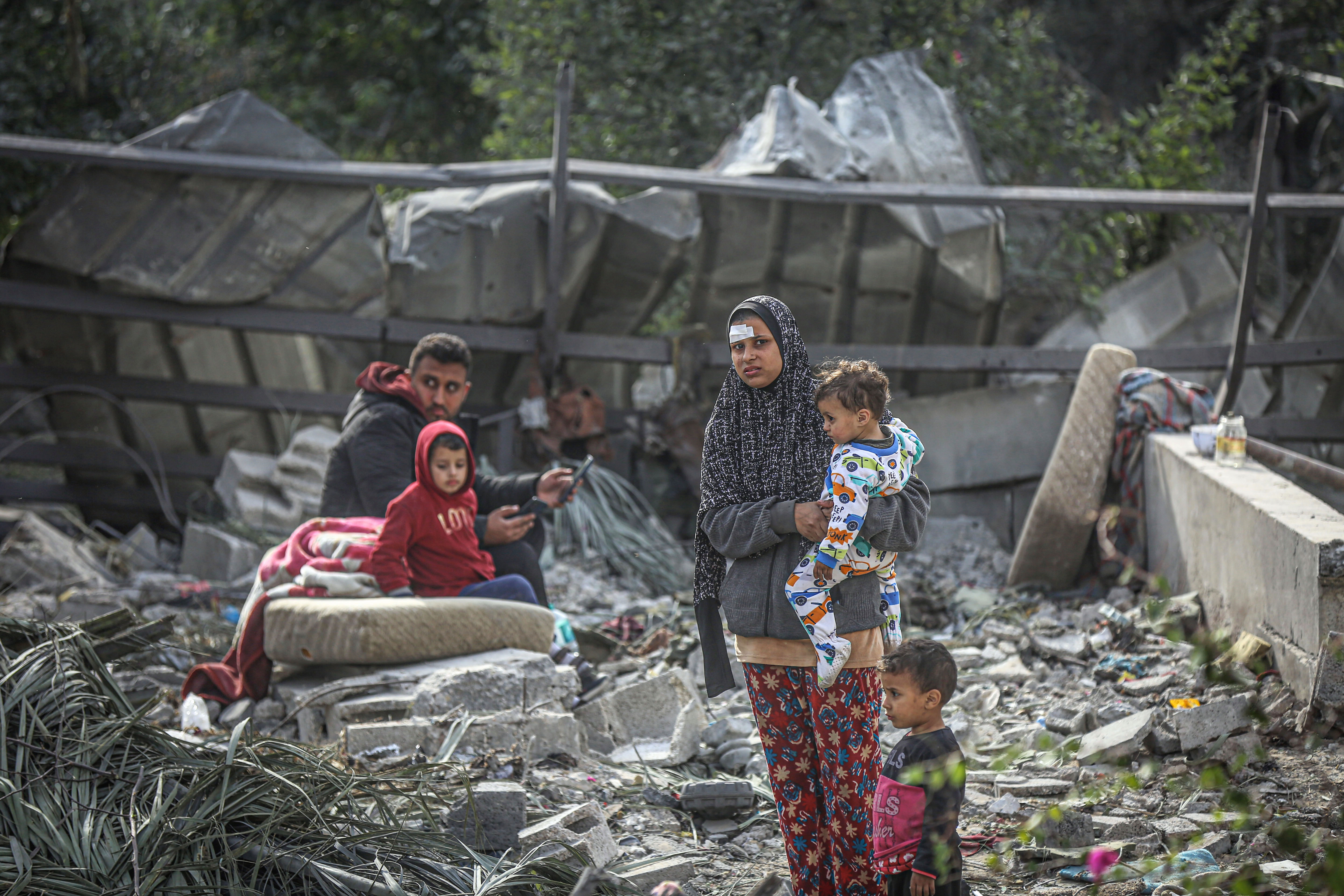 Israeli attack on a residential home in al-Zuwaydeh, central Gaza Strip