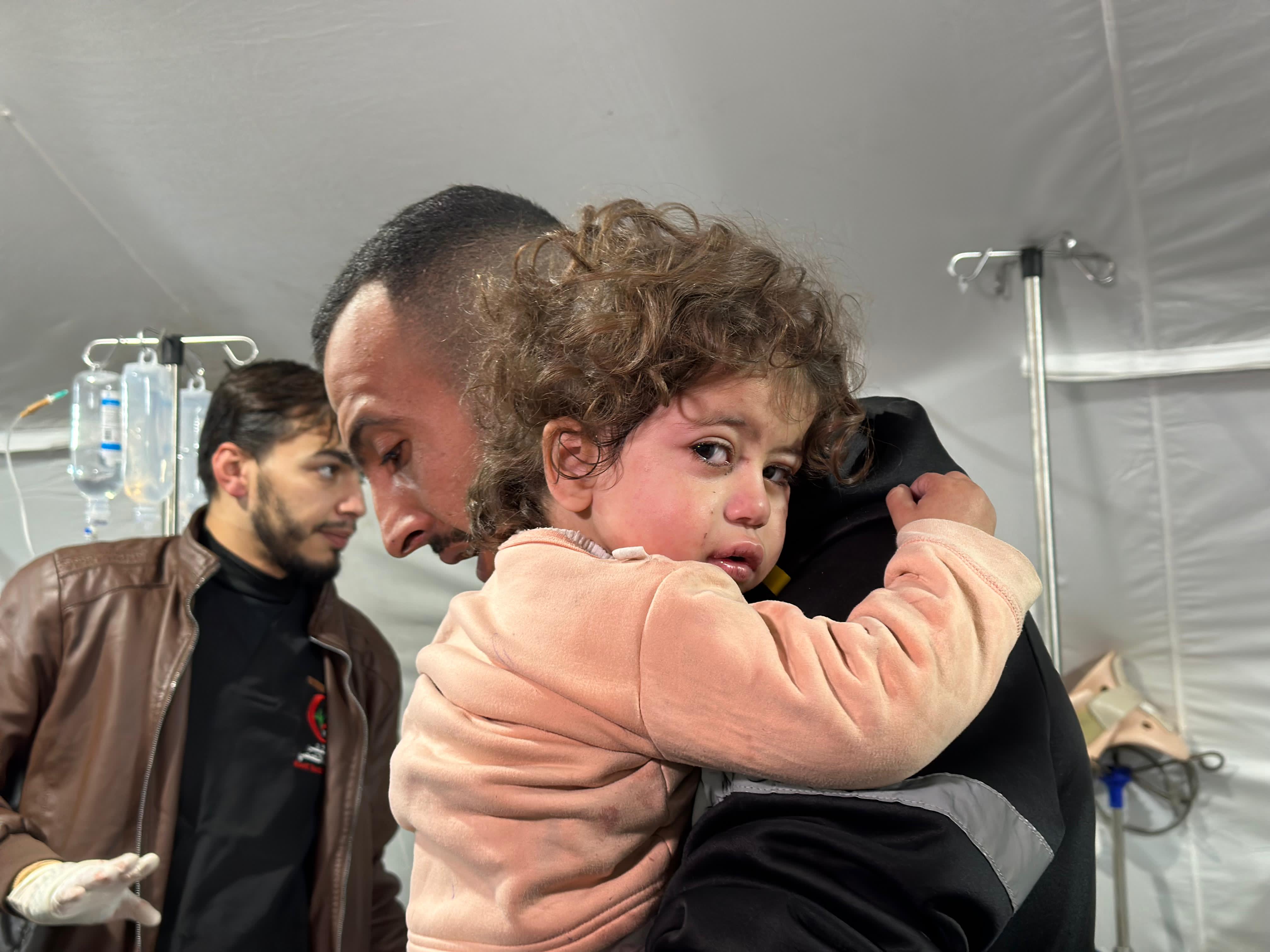 Injured Palestinians, including children are brought to Kuwait Hospital