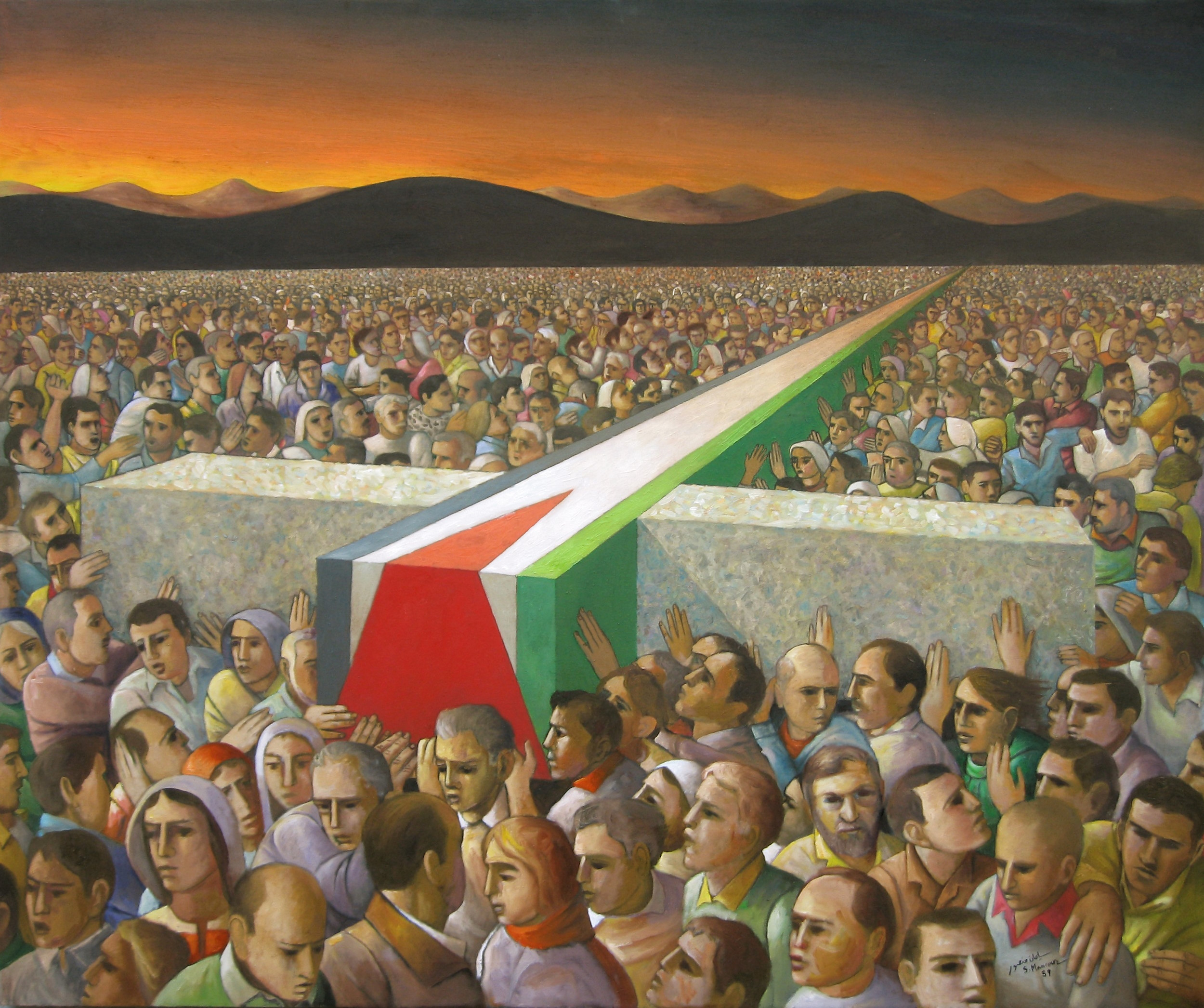 1989 Rituals under occupation - Sliman Mansour