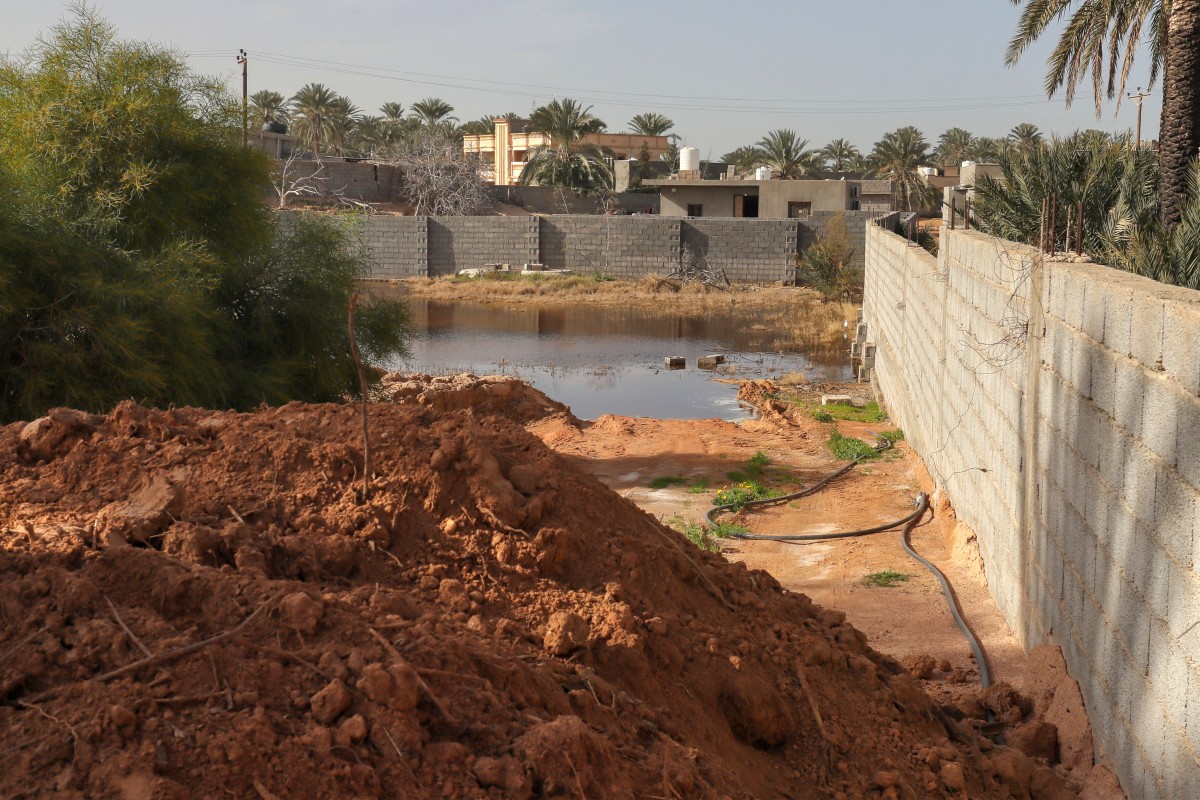 Groundwater upsurge floods homes in Libyan coastal town