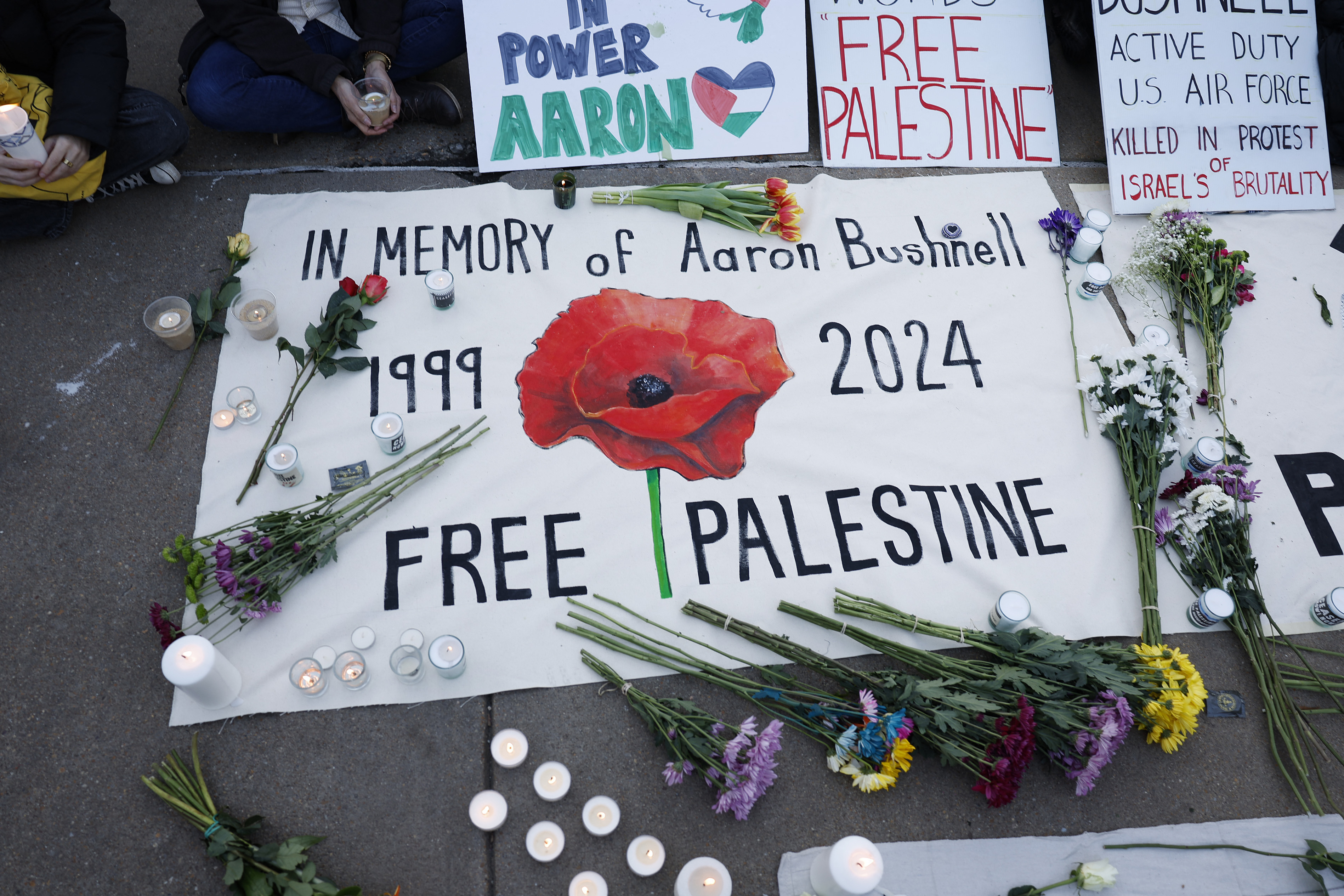 In memory Aaron Bushnell Free Palestine