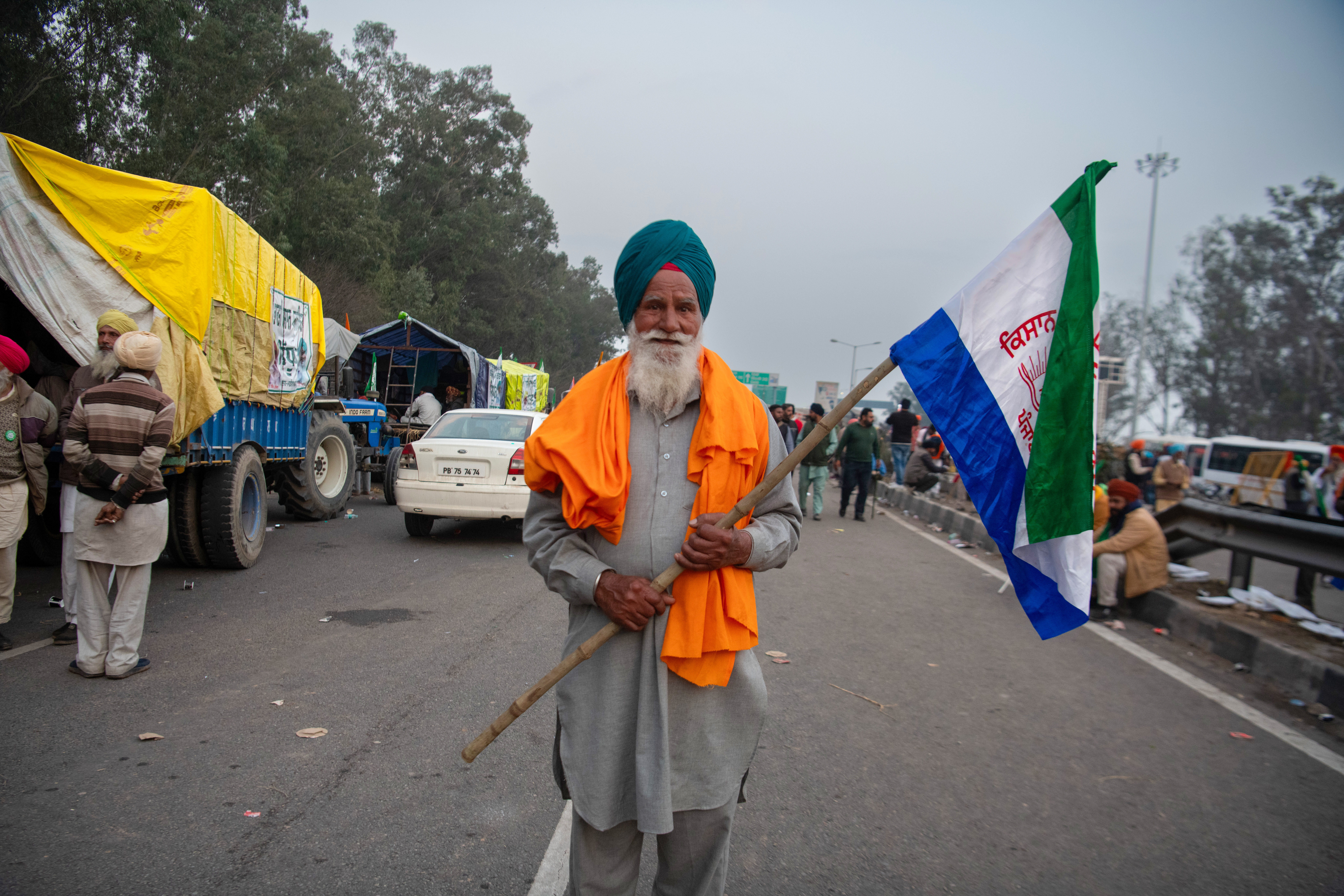 -Master Jasbeer Singh, 76 years old, from Amritsar “We are marching on this road towards the central government to voice our demands. The government has no right to stop us. Our voices are being choked with unconstitutional and undemocratic means. Democracy is being killed. It is very bad. We have made sacrifices for the country. We have produced food grains over the years and made our country self-sufficient. Today our voices are being choked. 75 years have passed since this country attained freedom, but we are still awaiting laws that would ensure our security and freedom. Are we not citizens of this country? What is our fault? Can we not raise our voices for our rights? My forefathers fought for the freedom of this country so that hard-working people get paid according to their work, but the government is only benefiting big businessmen."
