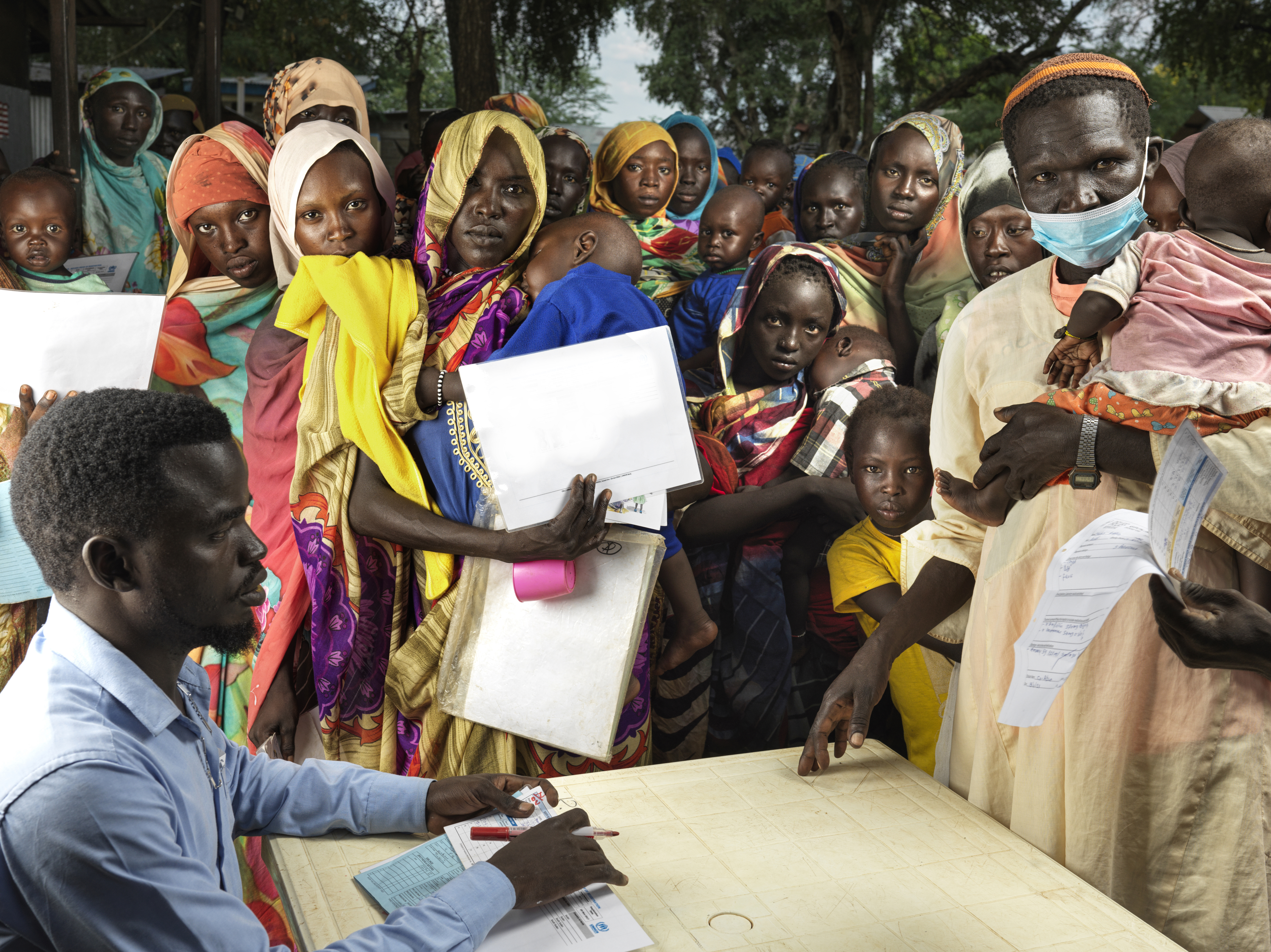 People registering at the refugee camps in Maban.
