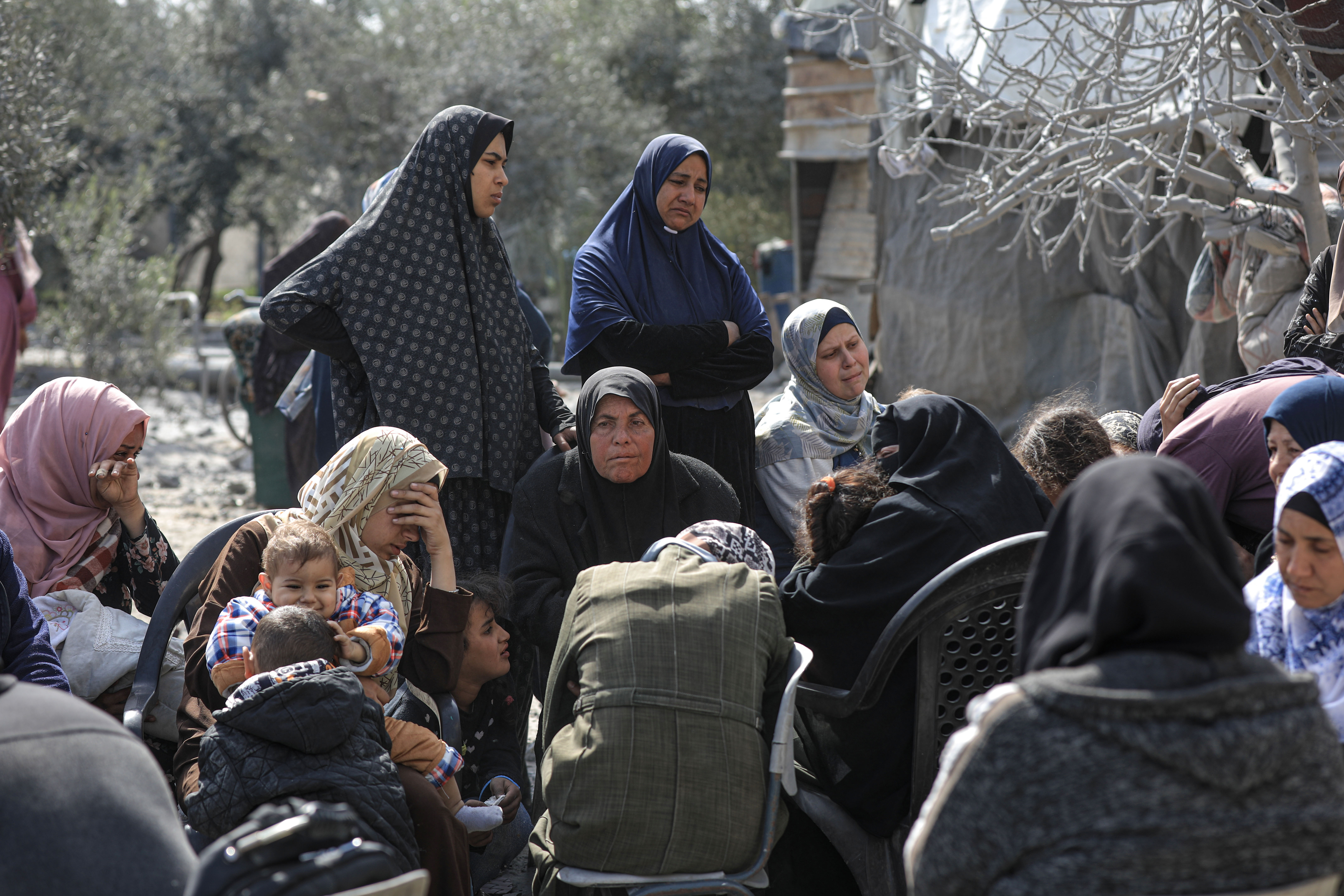 Aftermath of Israeli strike on mosque in Deir el-Balah