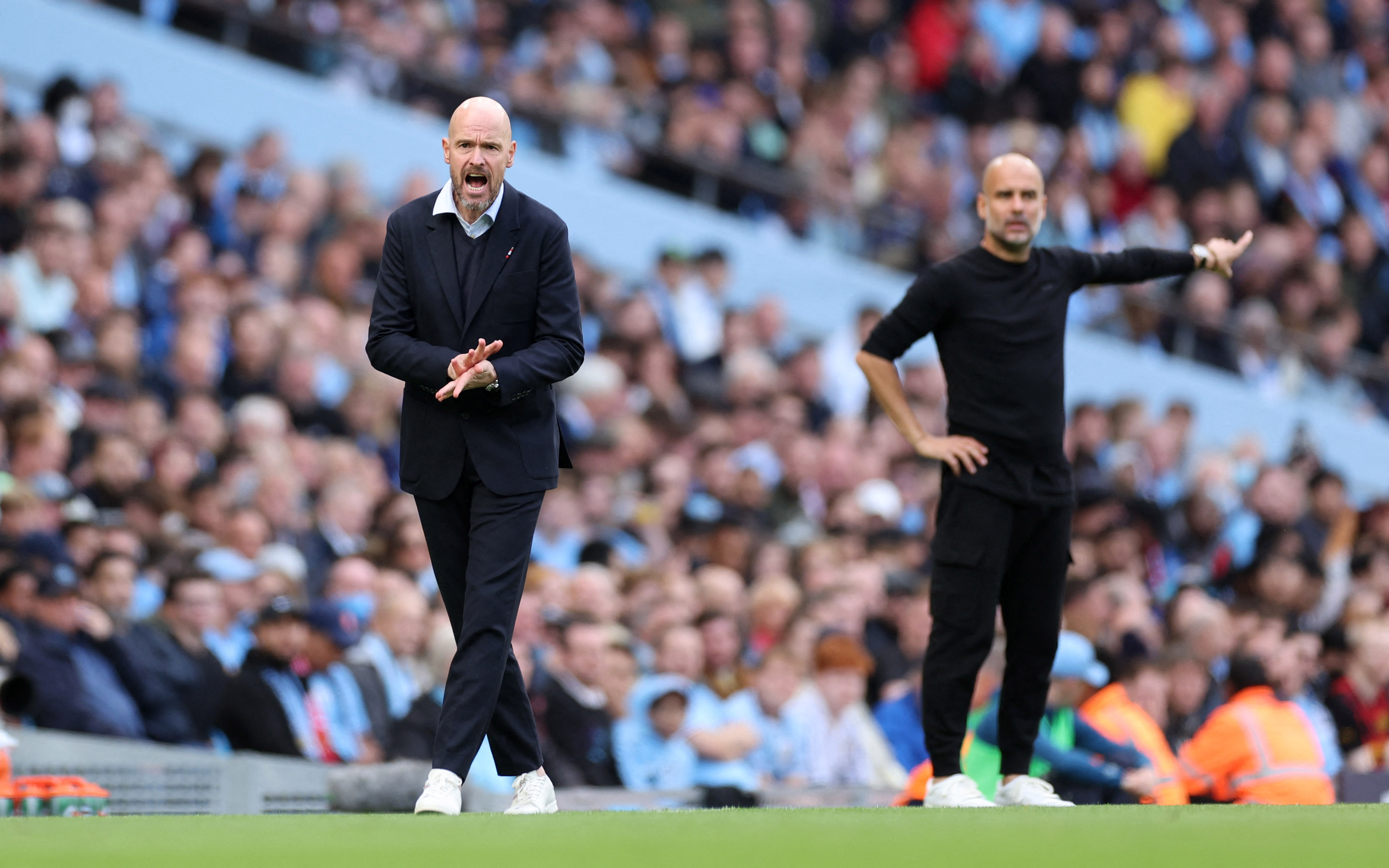 Erik ten Hag and Pep Guardiola