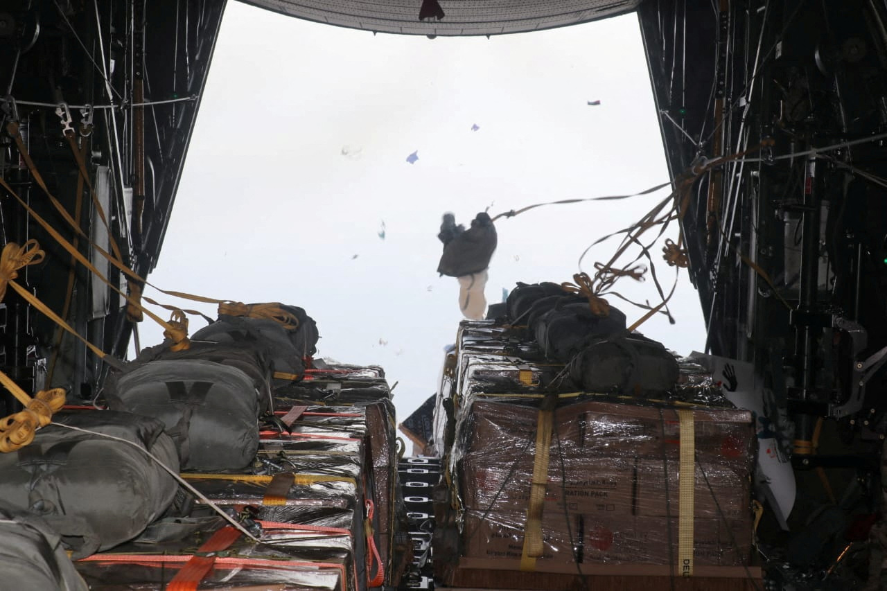 Aid air dropped in Gaza