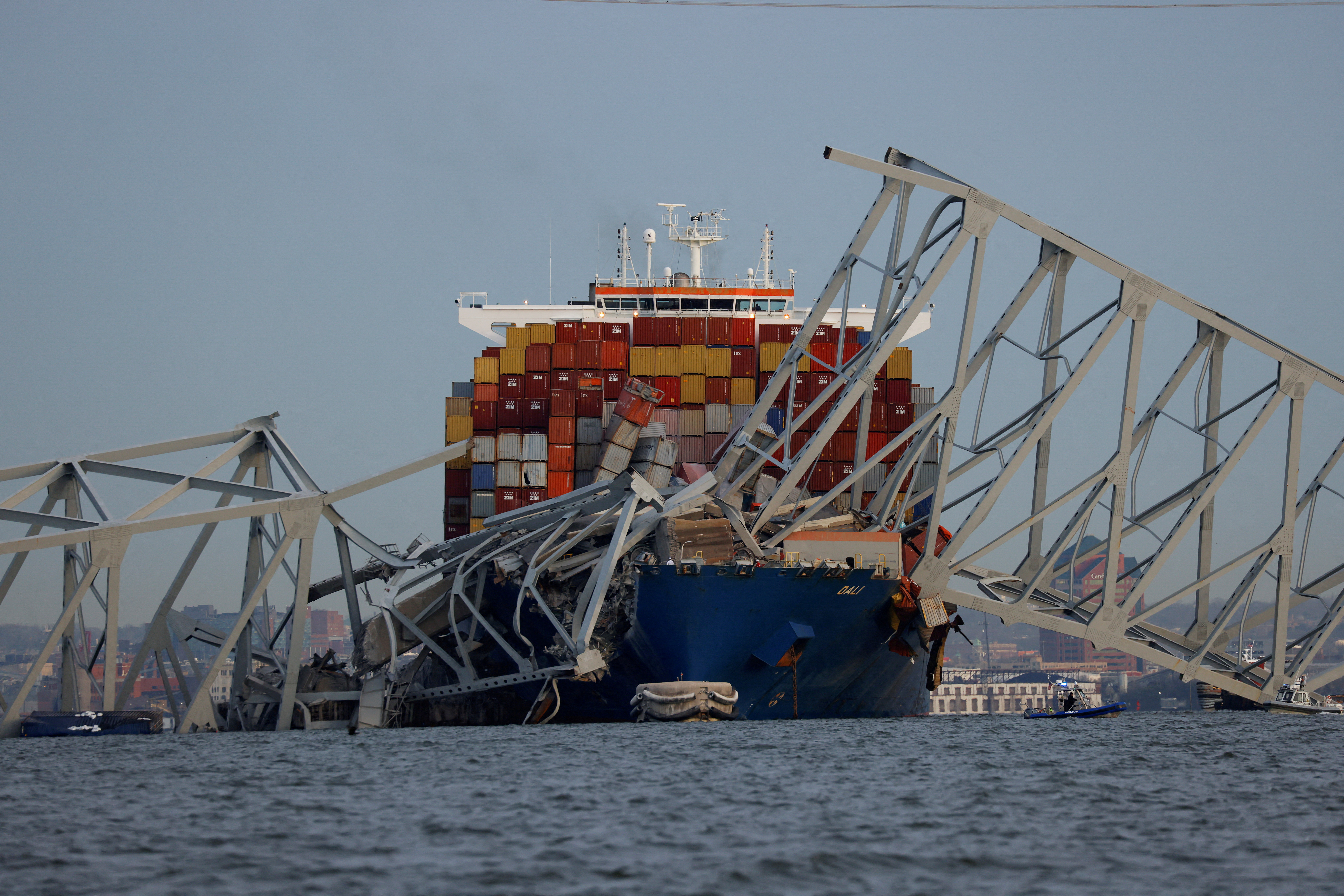 Major US bridge collapses as cargo ship plows into pylon