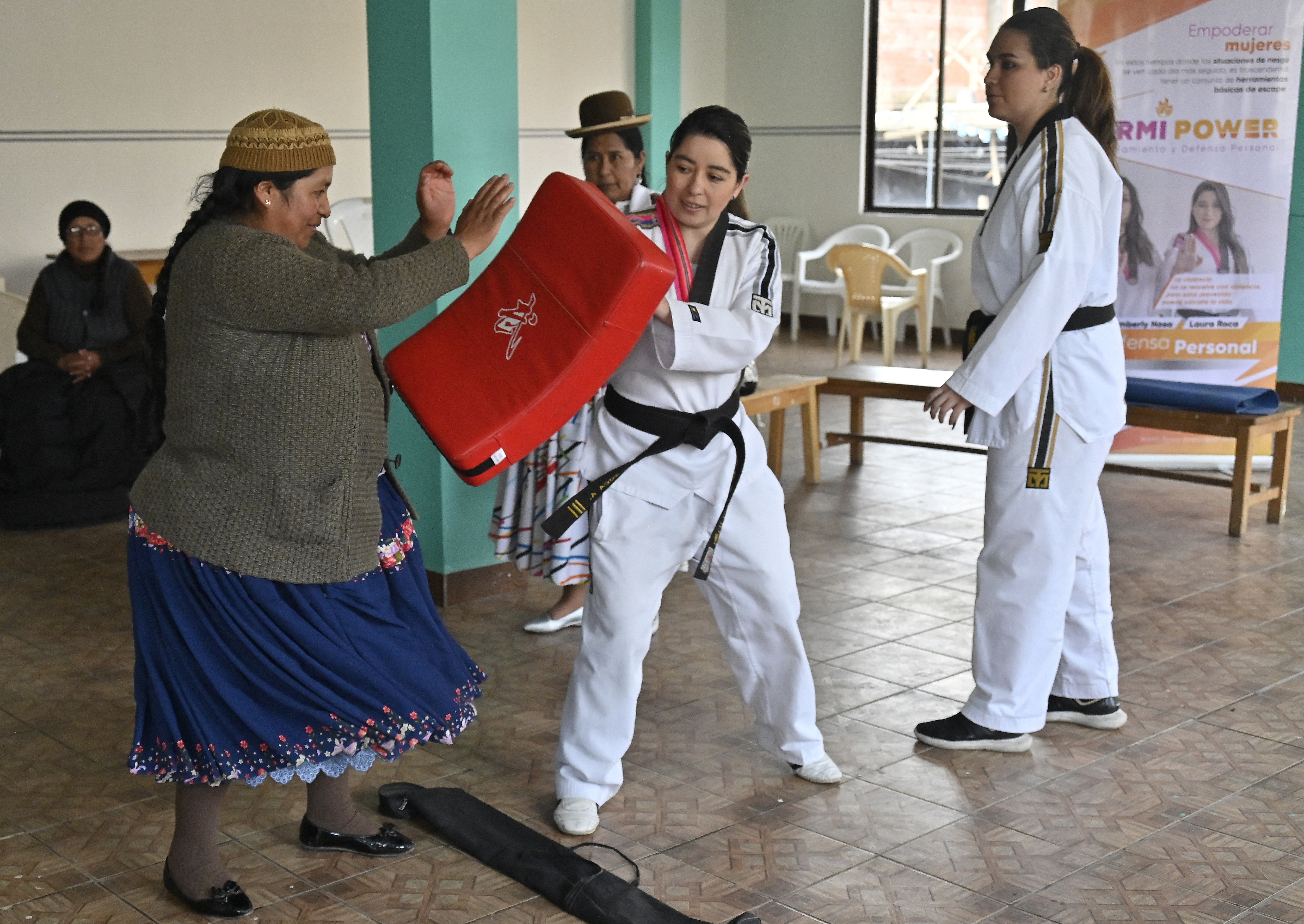 Indigenous Bolivian women take up taekwondo against gender-based violence