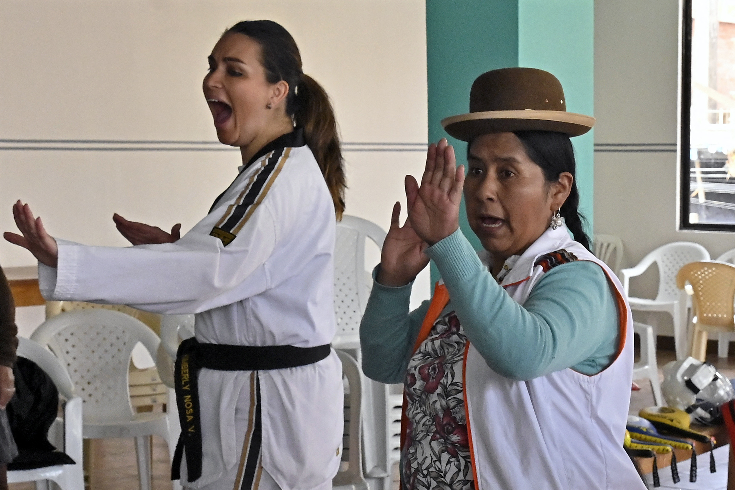 Indigenous Bolivian women take up taekwondo against gender-based violence