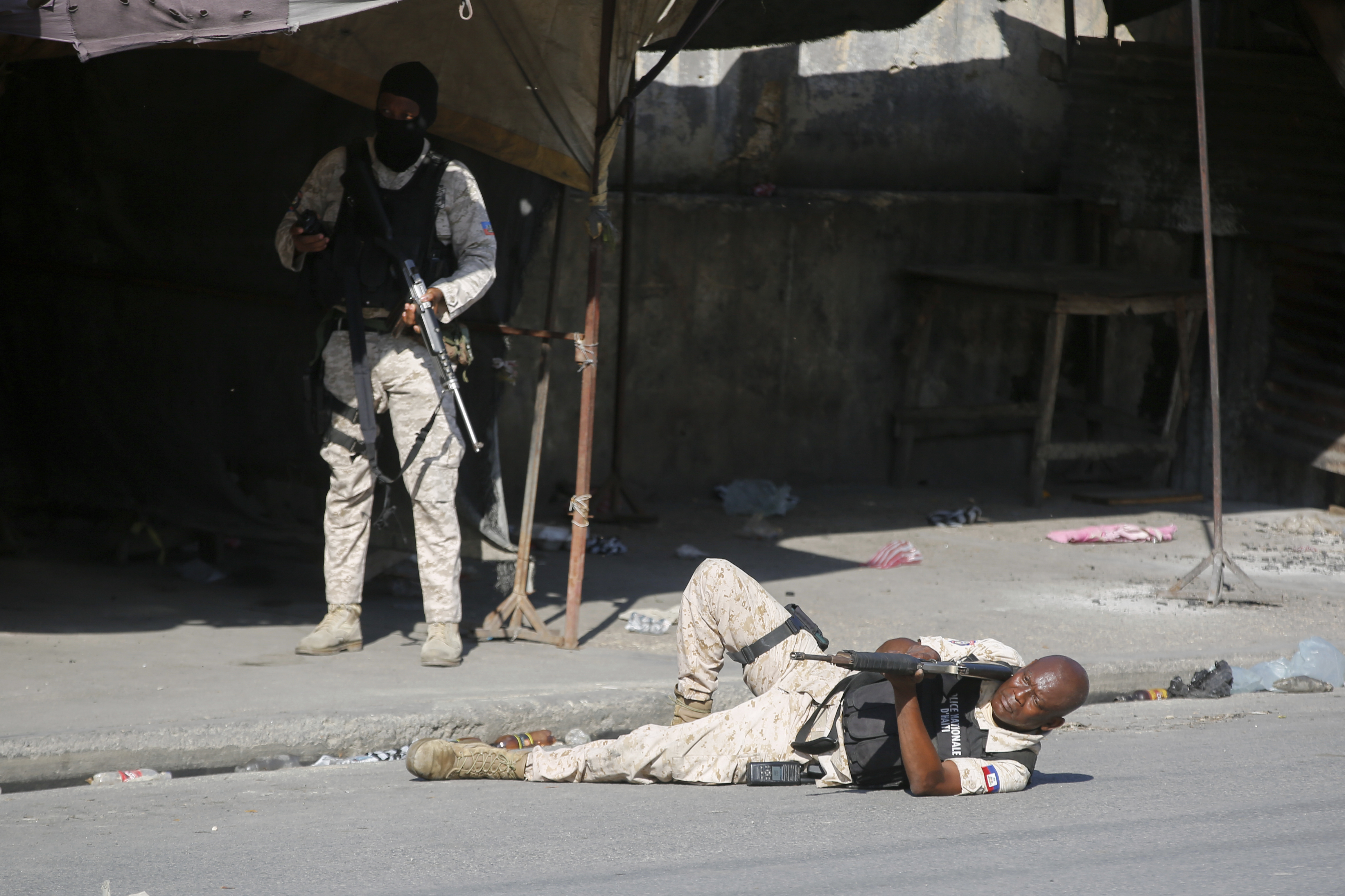 An inmate stands at the National Penitentiary in downtown Port-au-Prince