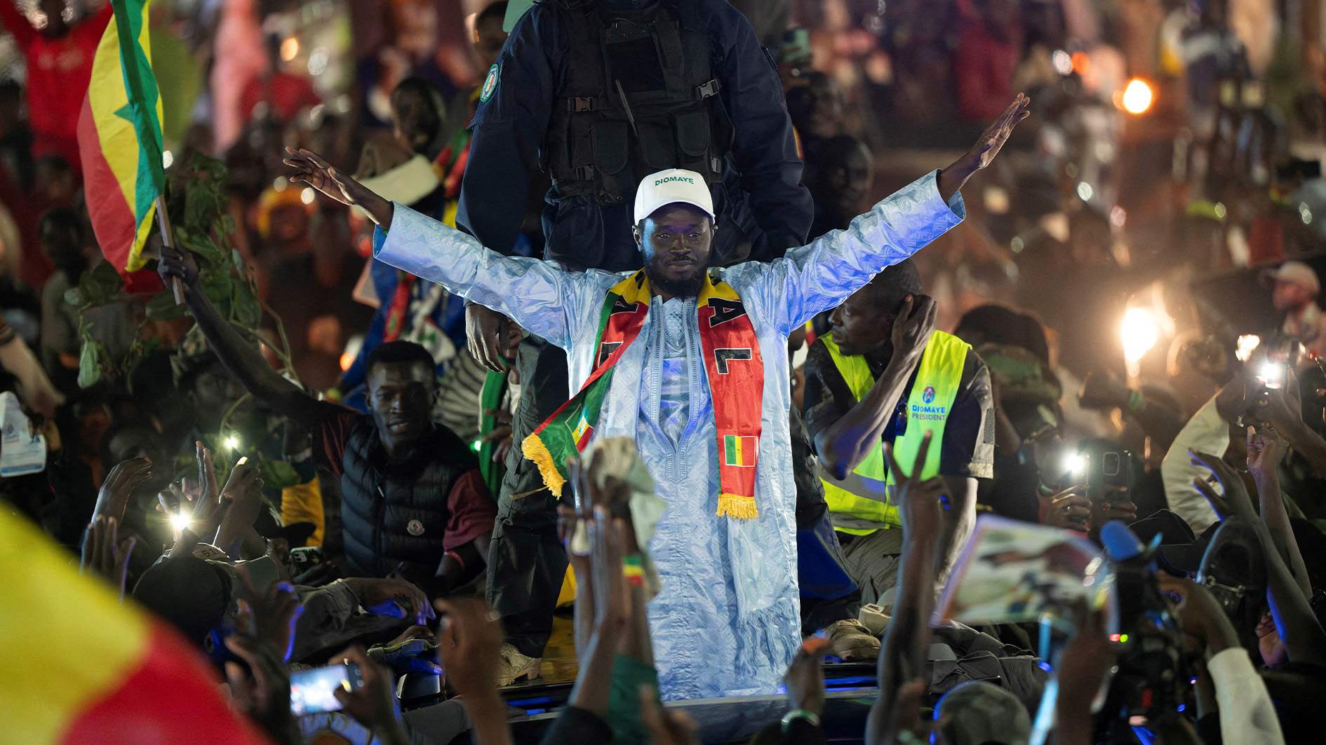 Political opponents in Senegal's new election campaigns. (Al Jazeera)