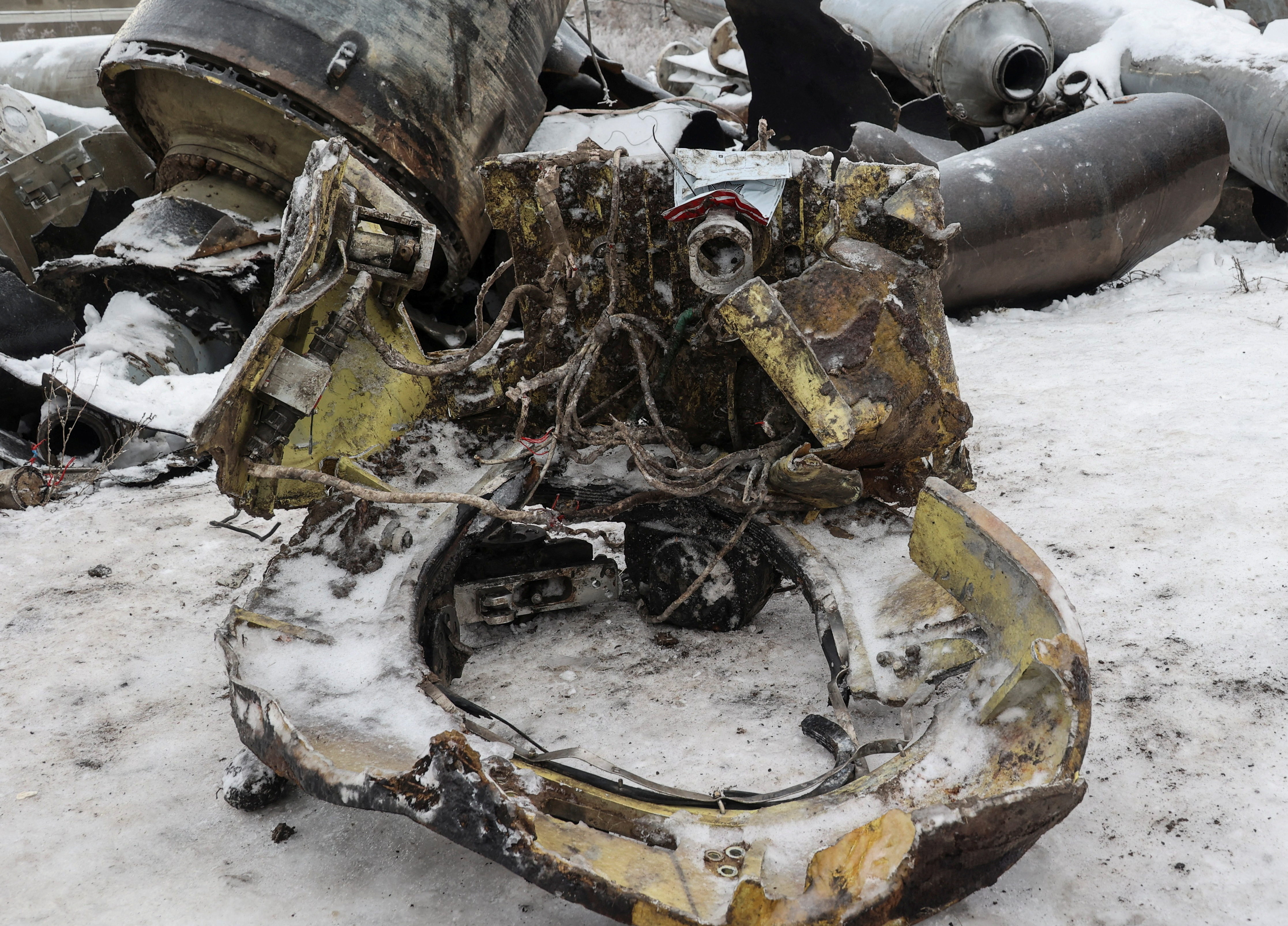 Fragments of a missile found in Kharkiv