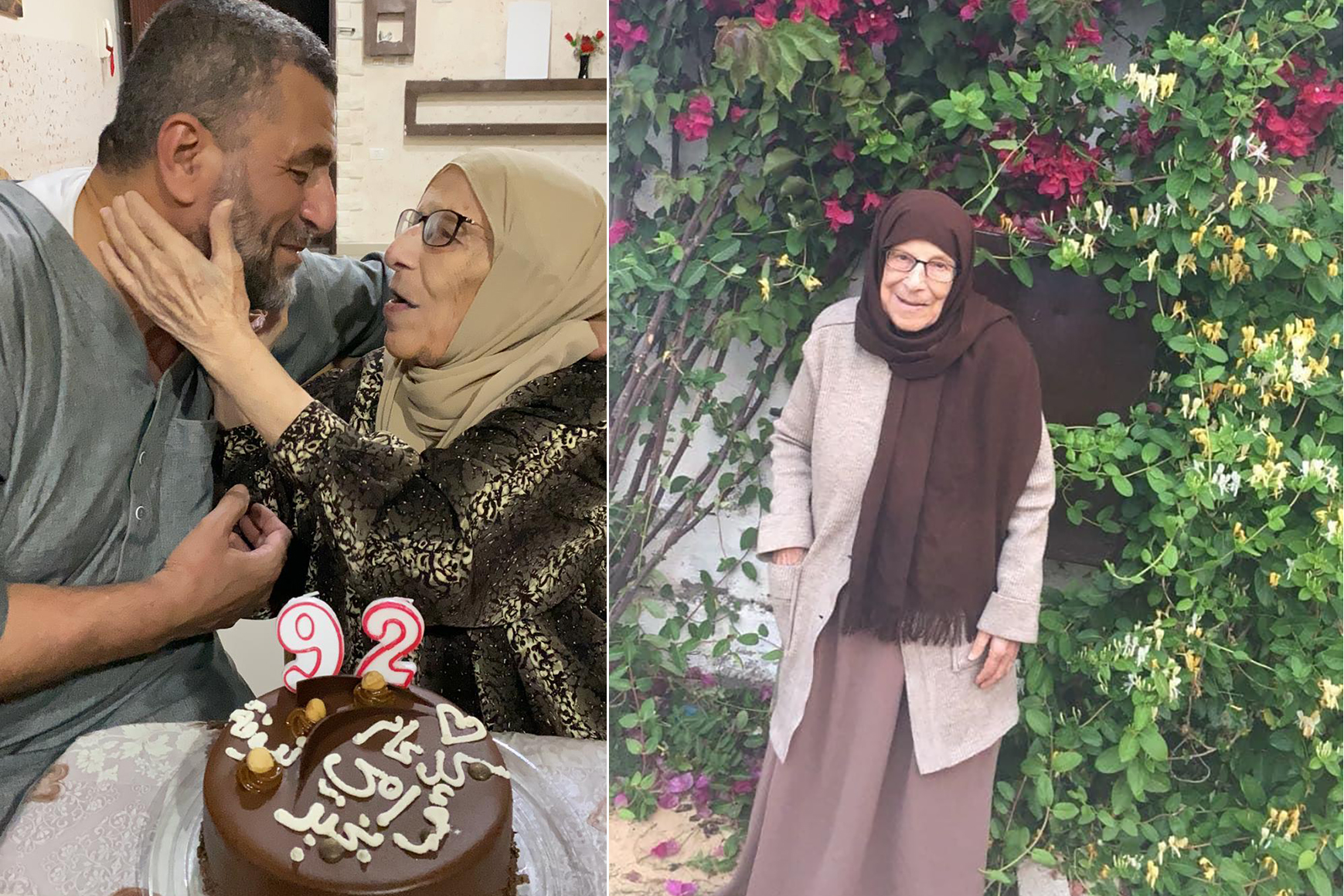 Naifa Rizq al-Sawada with a son