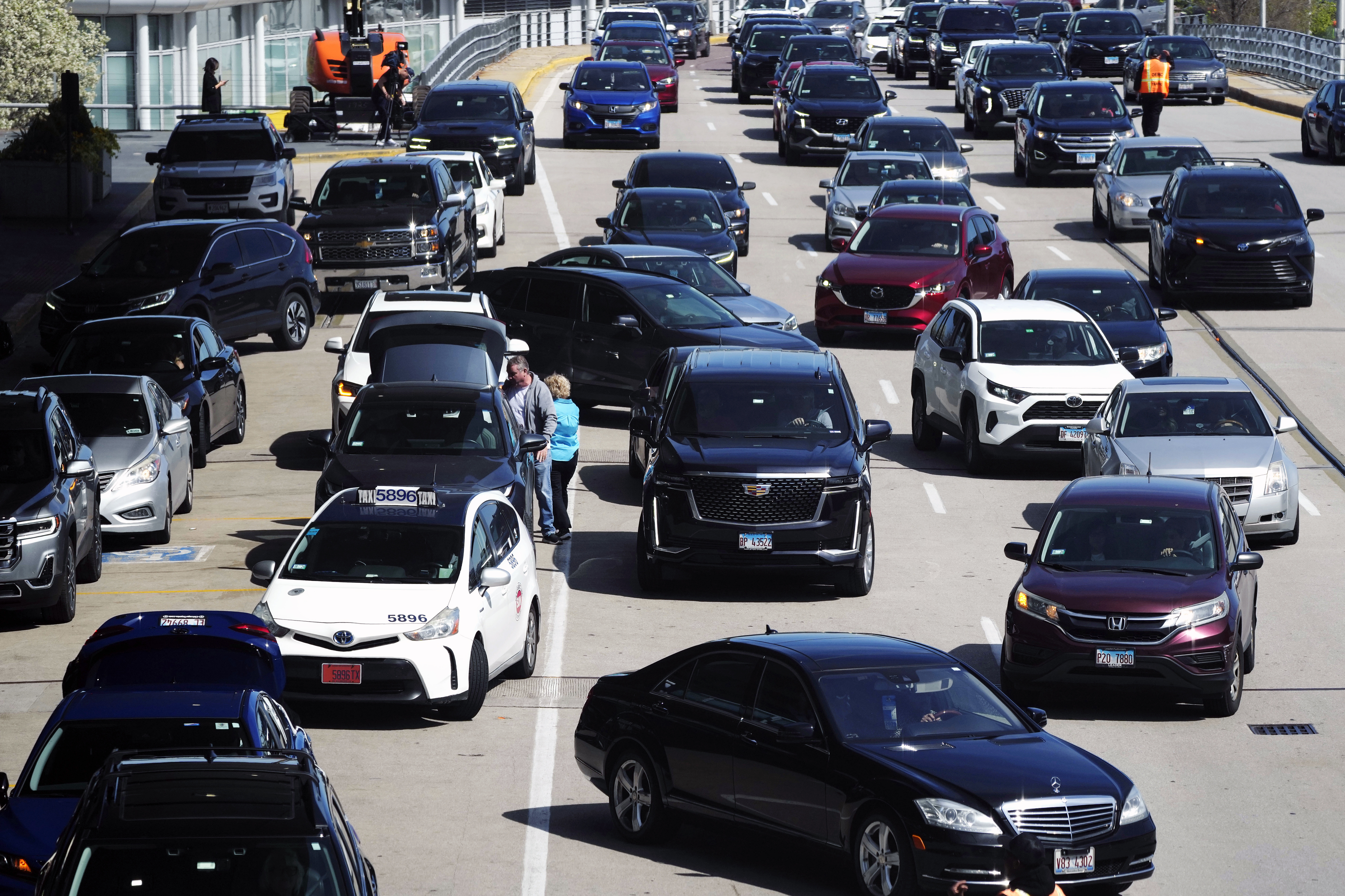 Heavy traffic is seen at O'Hare International Airport