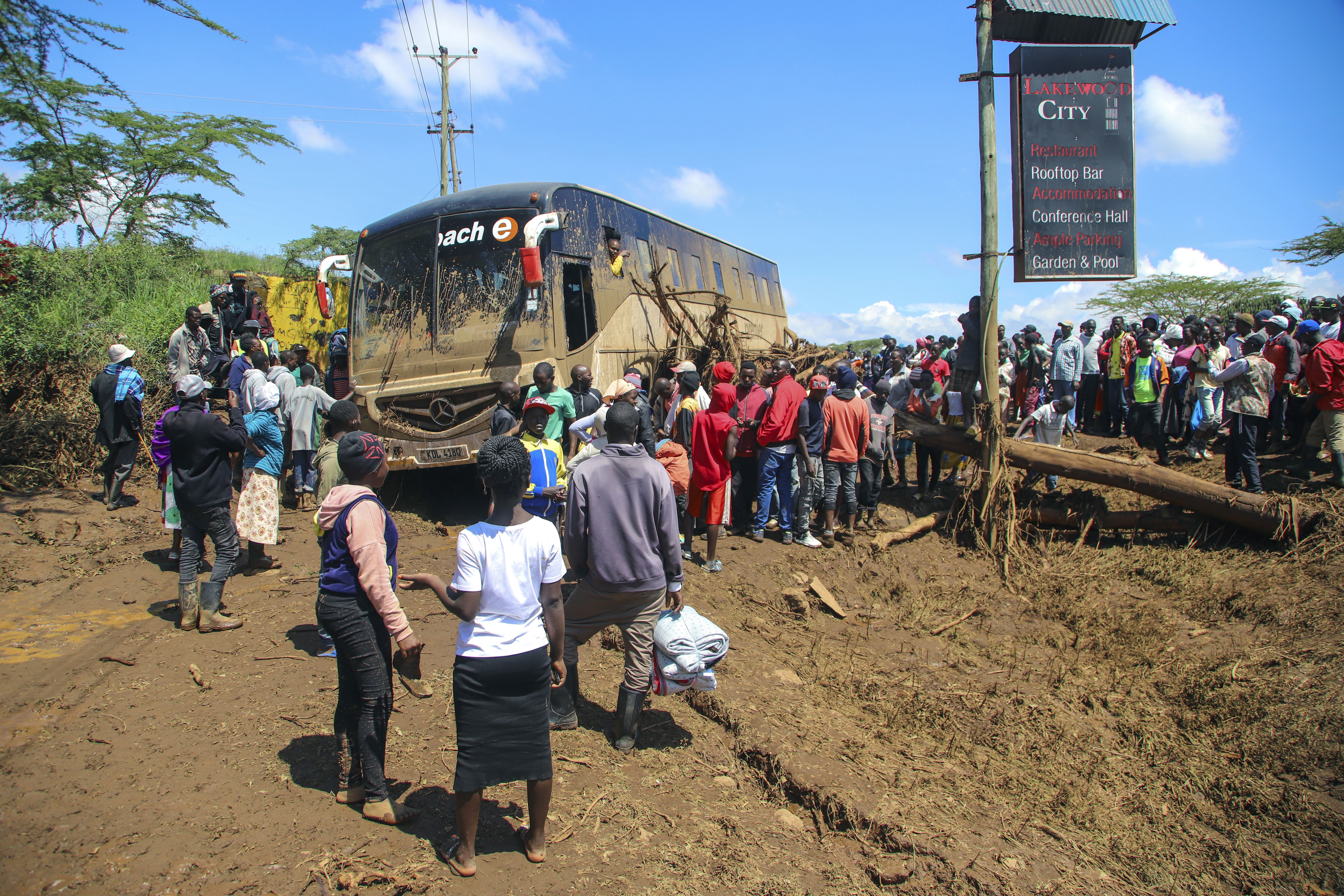 At least 45 people die in western Kenya as floodwaters sweep away houses and cars