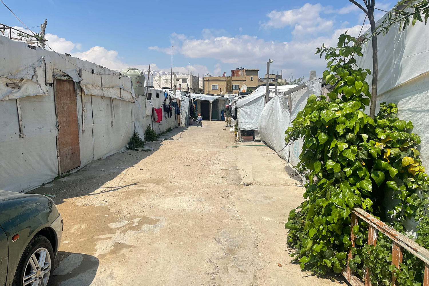 A street in a Syrian refugee camp in Lebanon