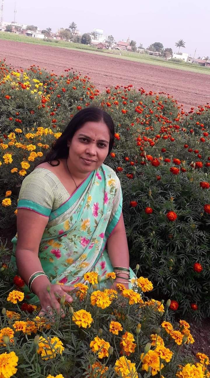 Manisha at her farm WYMW