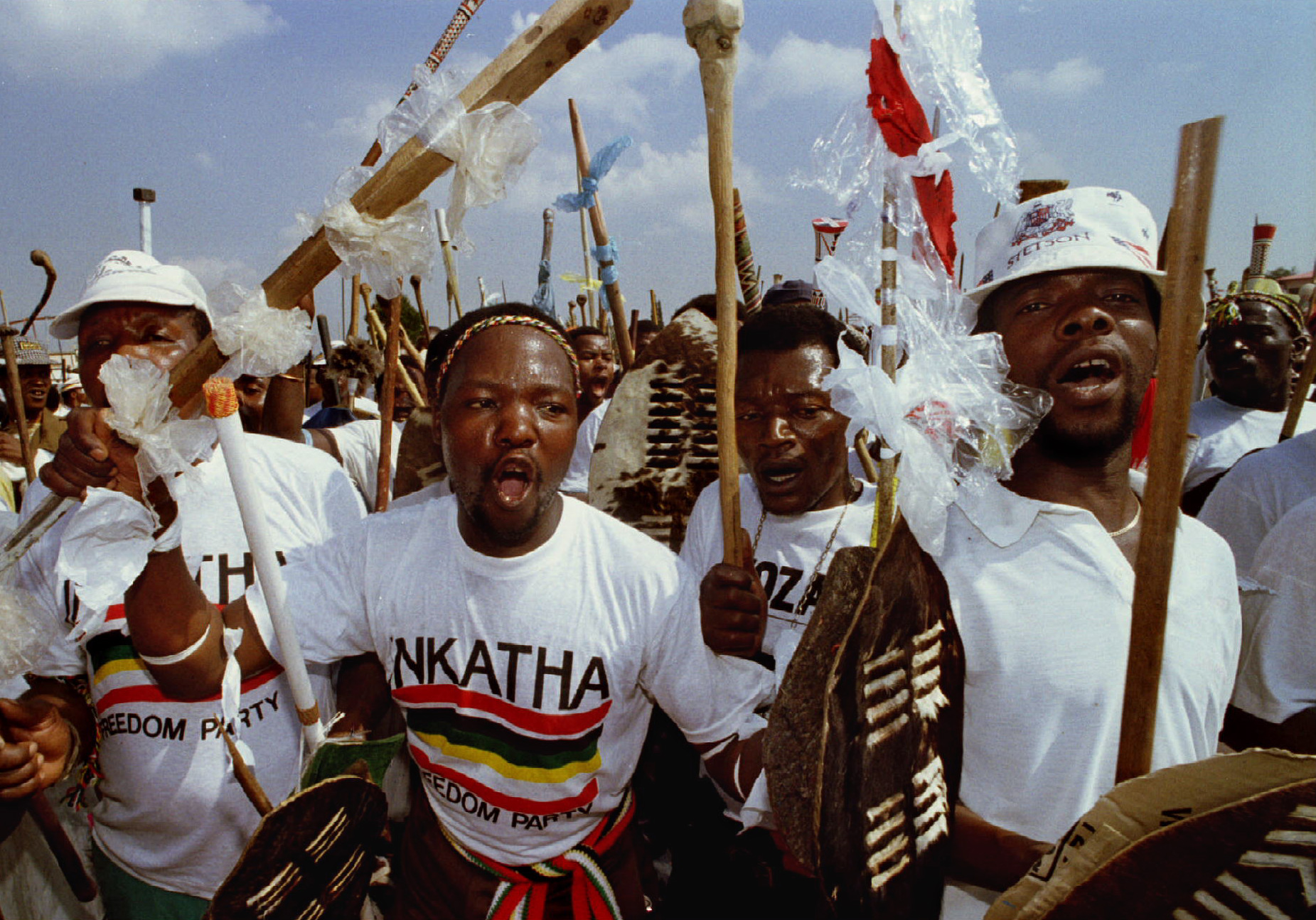 Inkatha Freedom Party supporters in the 1990s